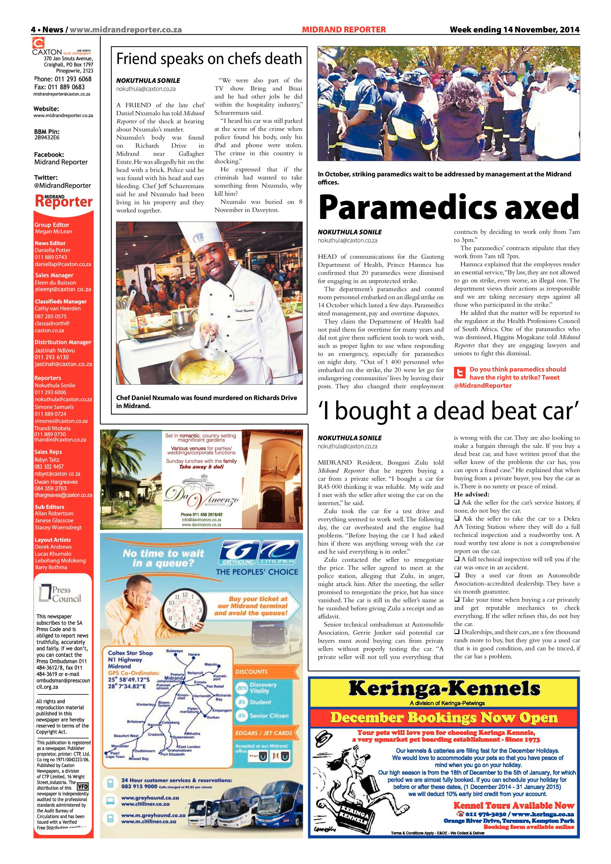 Midrand Reporter 14 November 2014 page 4