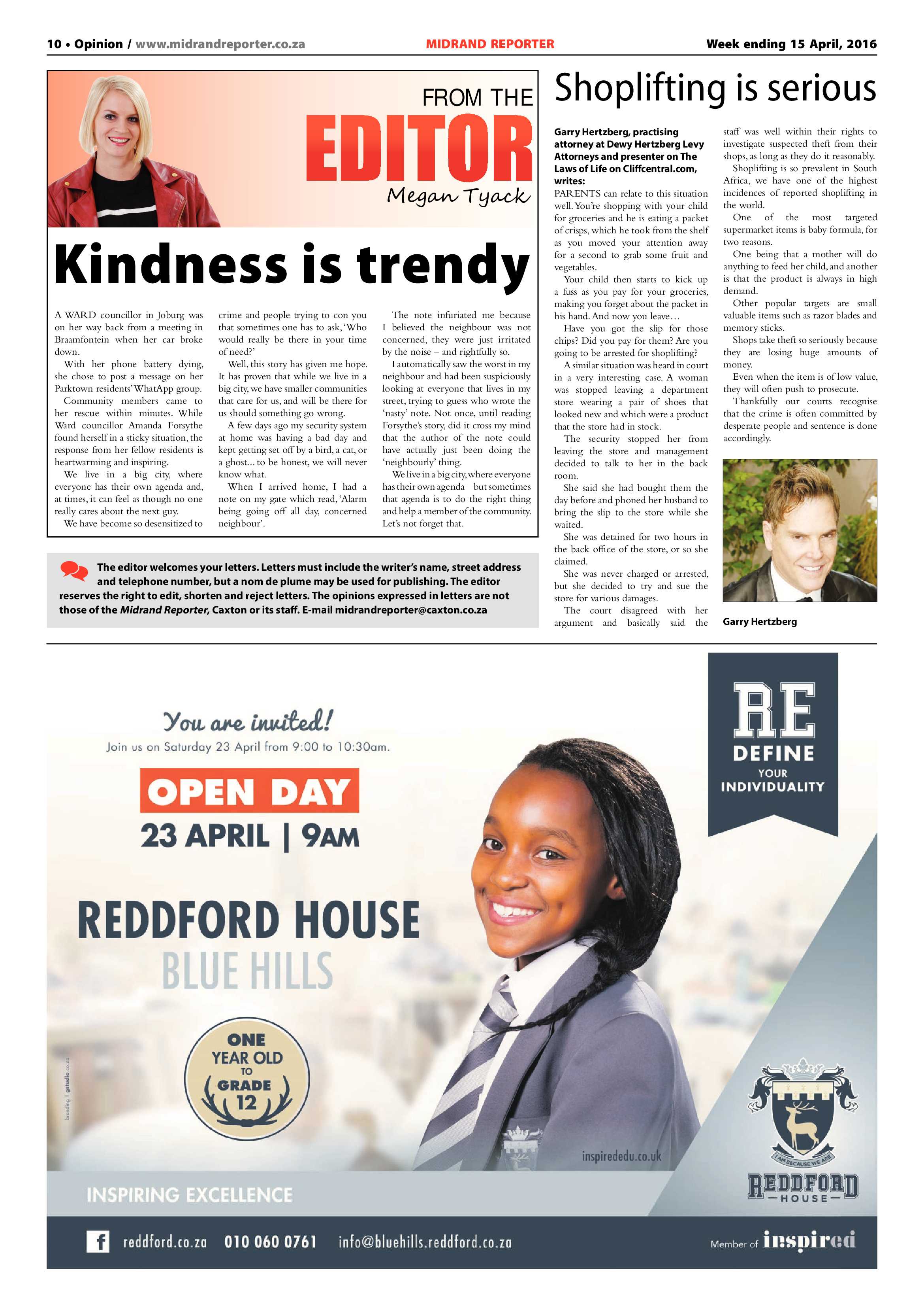 Midrand Reporter 15 April 2016 page 10