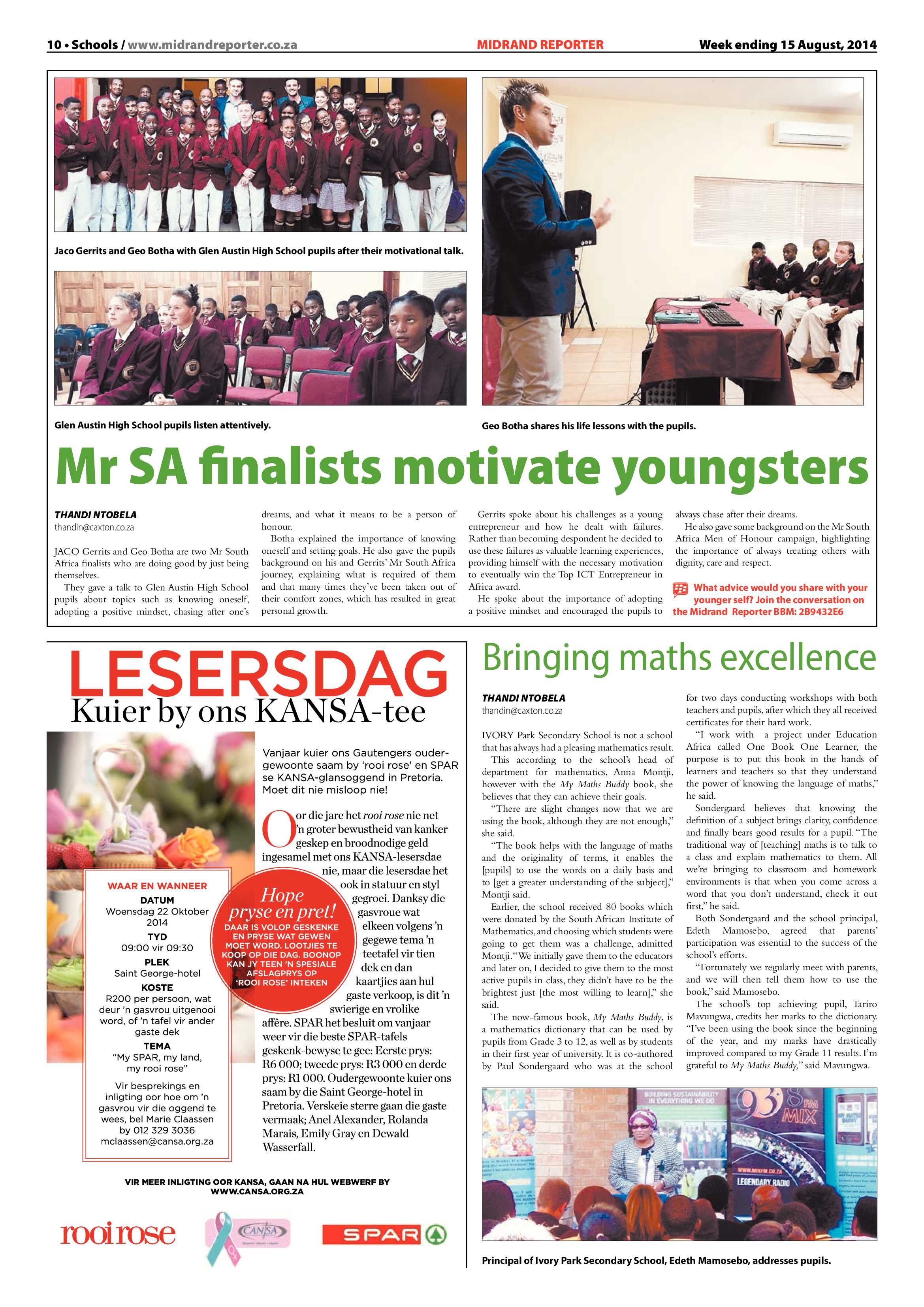 Midrand Reporter 15 August 2014 page 10