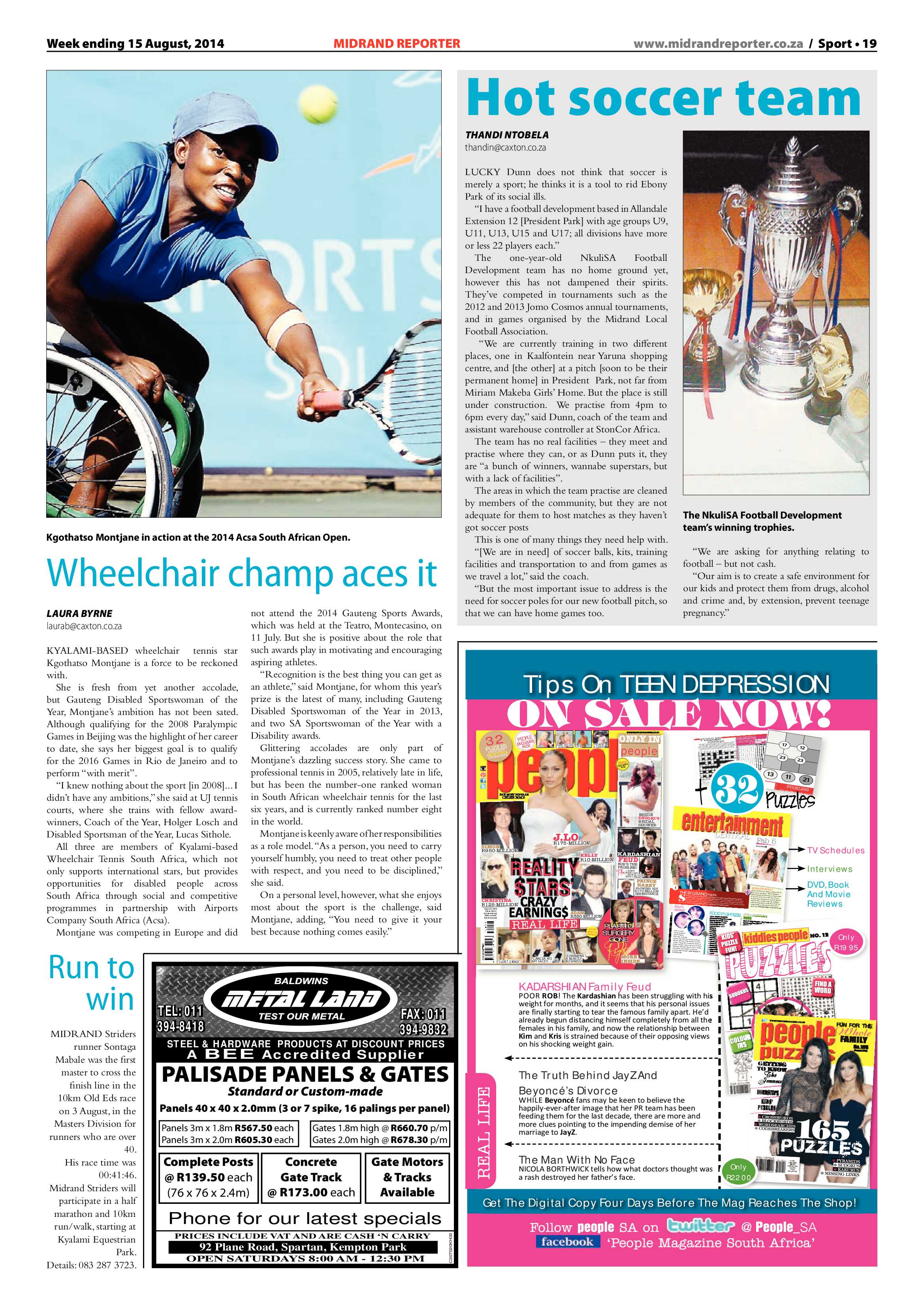 Midrand Reporter 15 August 2014 page 19