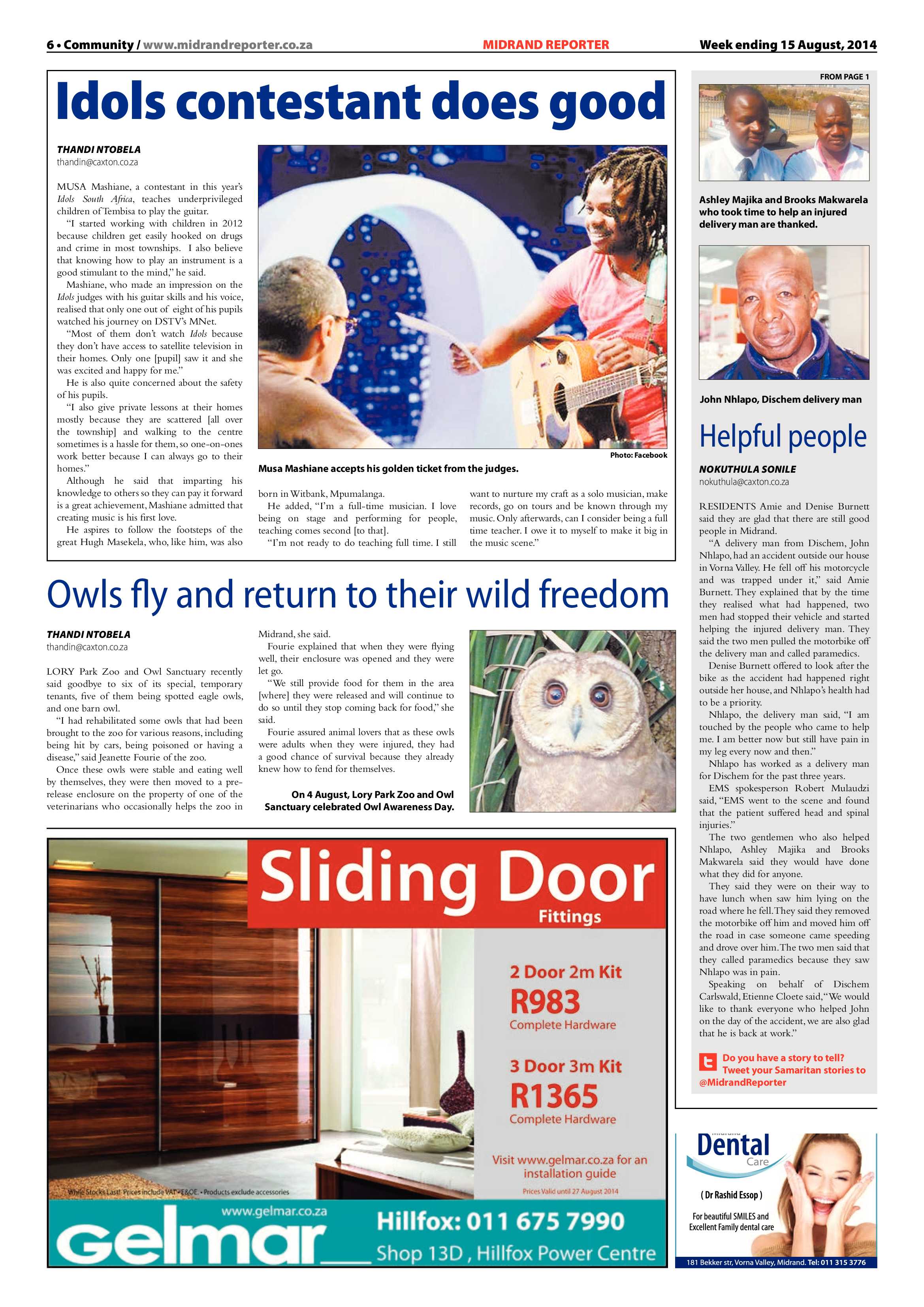Midrand Reporter 15 August 2014 page 6
