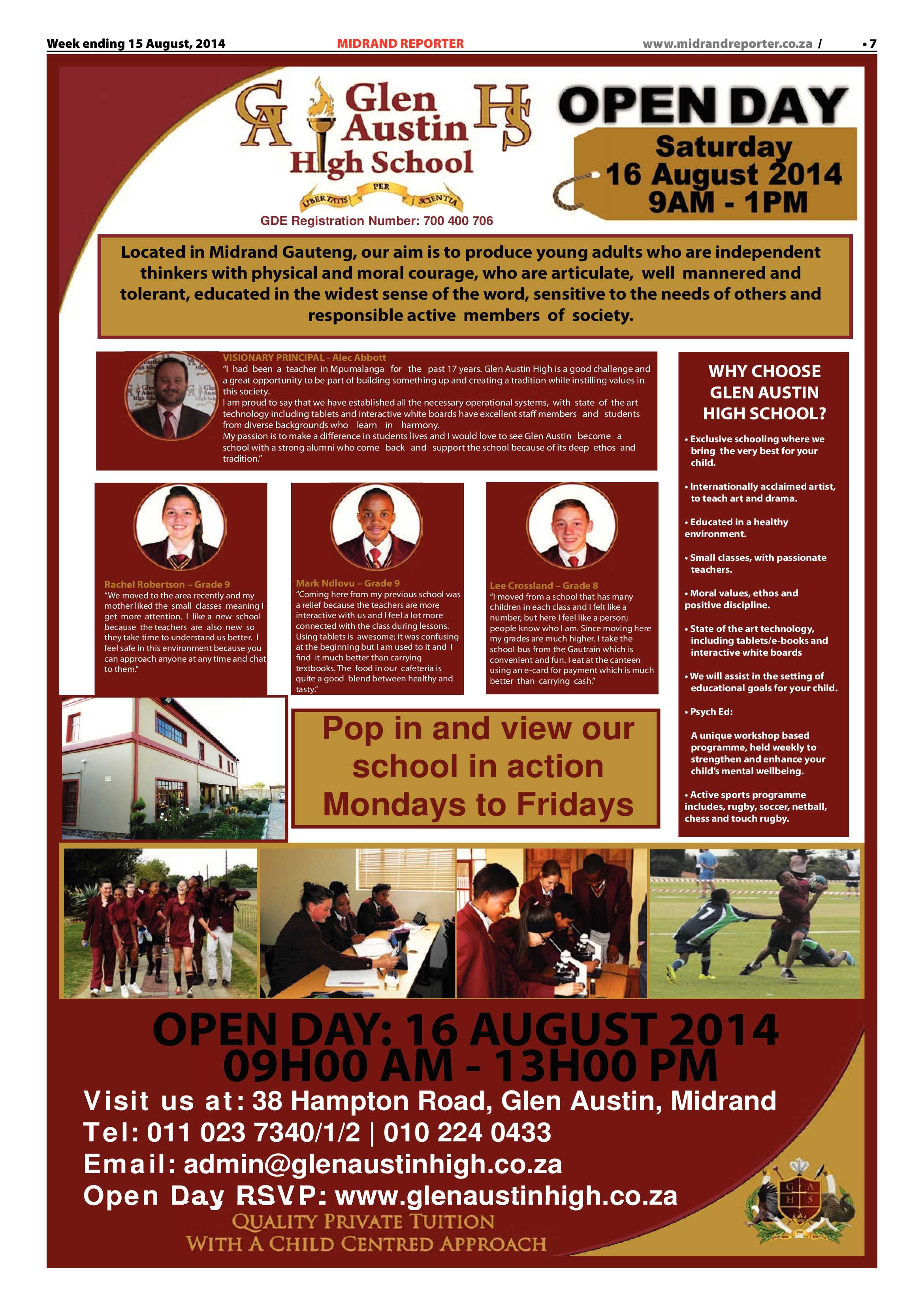 Midrand Reporter 15 August 2014 page 7
