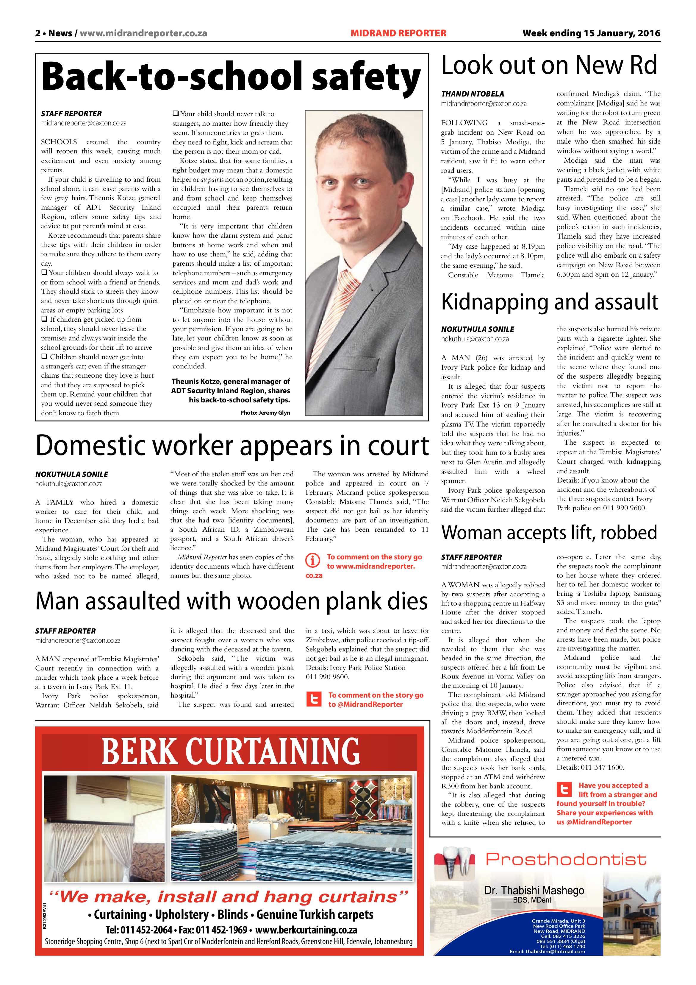 Midrand Reporter 15 January 2016 page 2