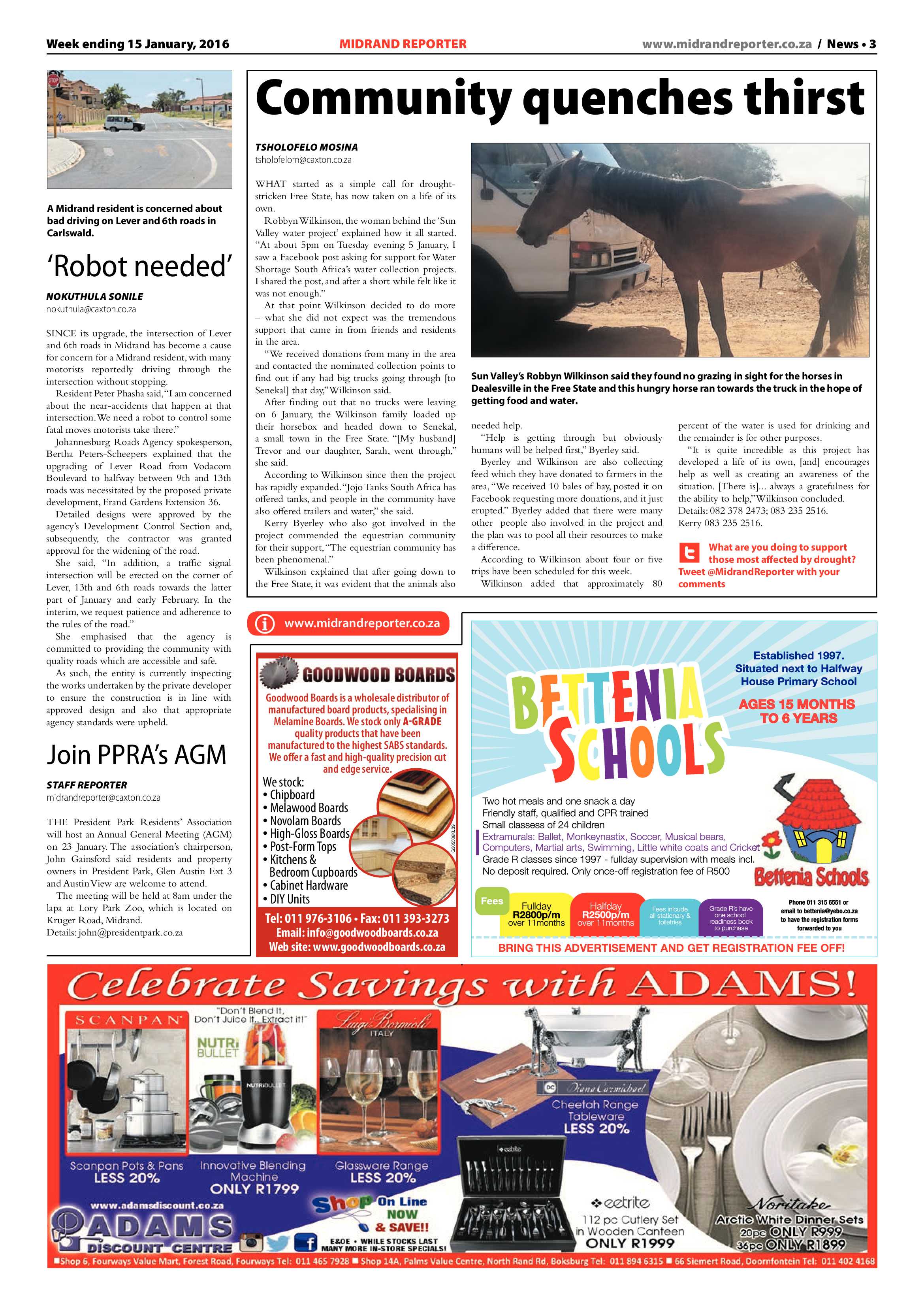 Midrand Reporter 15 January 2016 page 3