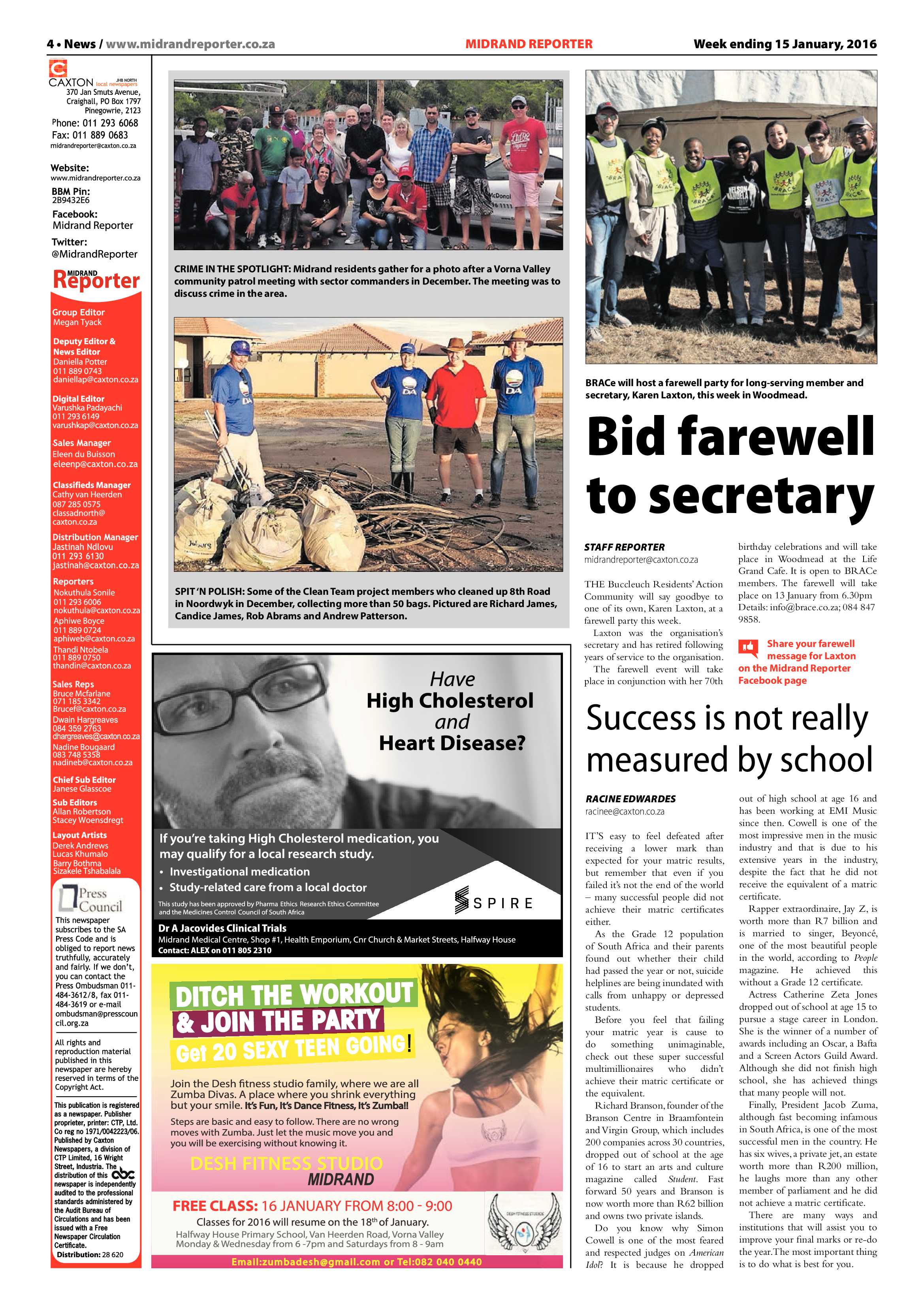 Midrand Reporter 15 January 2016 page 4