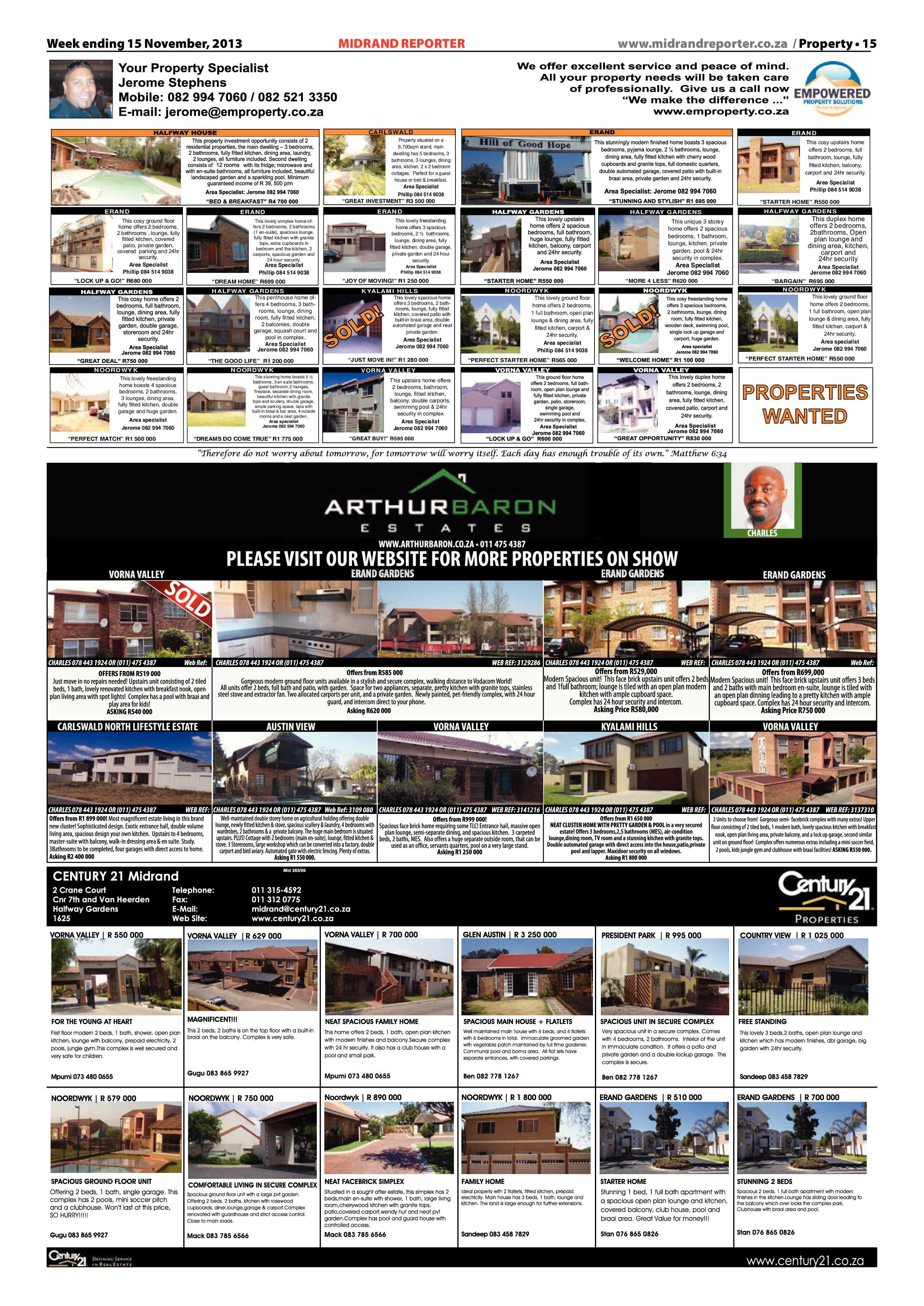 Midrand Reporter 15 November 2013 page 15