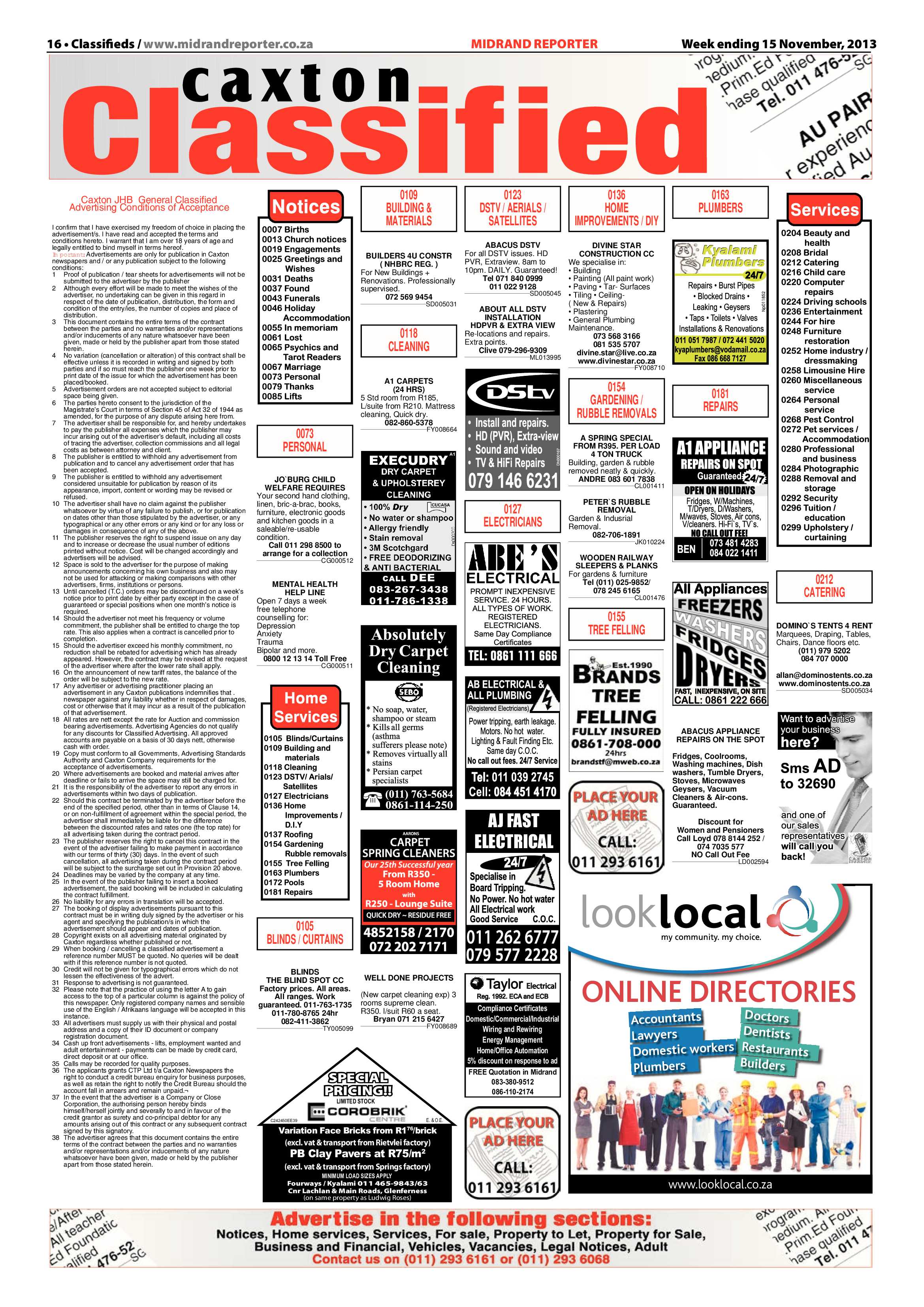 Midrand Reporter 15 November 2013 page 16