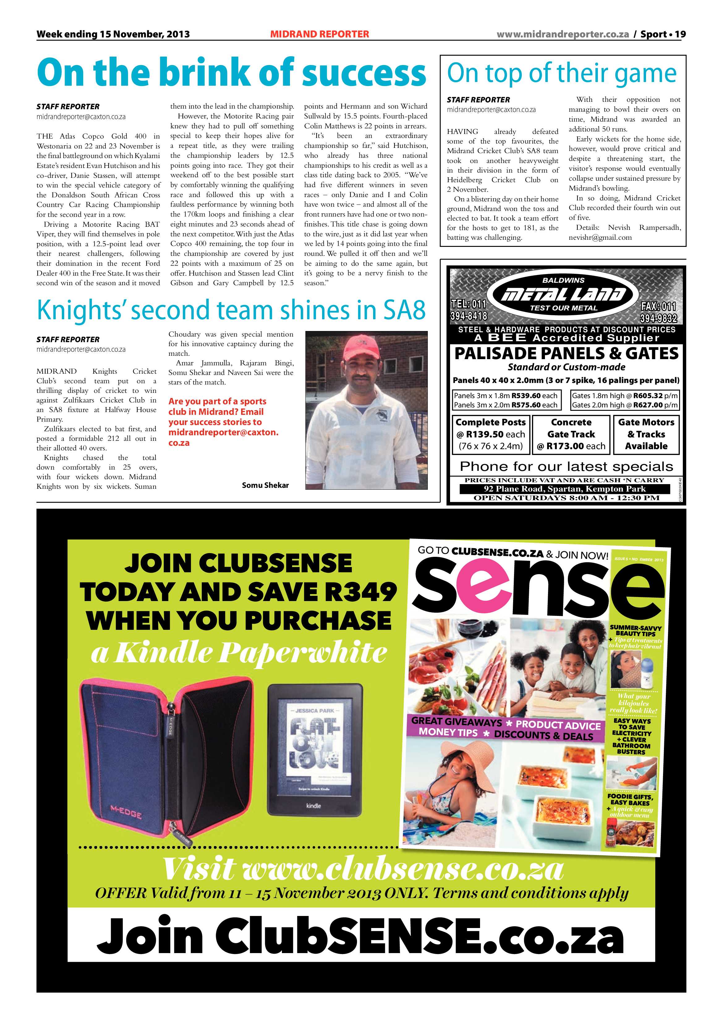Midrand Reporter 15 November 2013 page 19