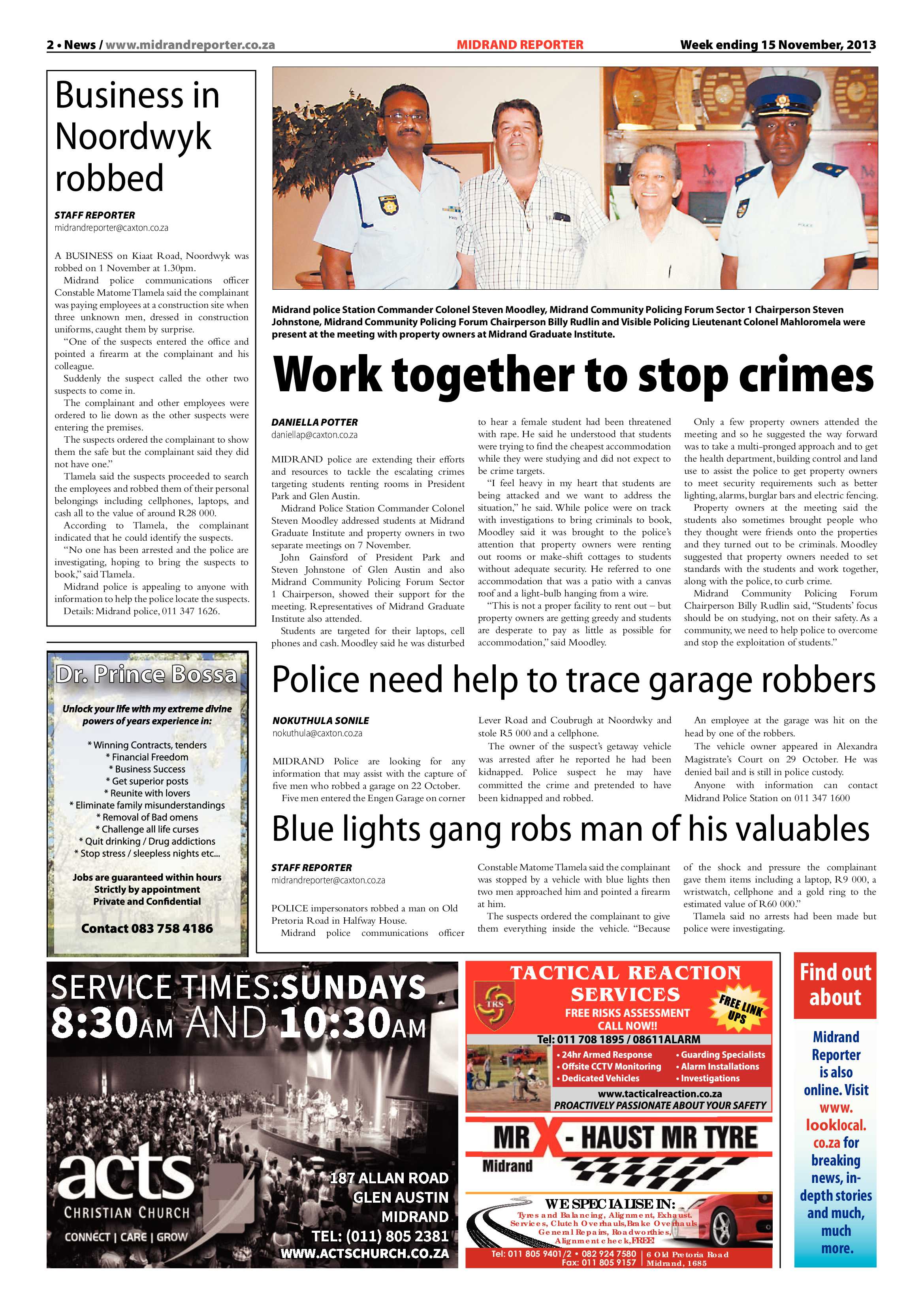 Midrand Reporter 15 November 2013 page 2