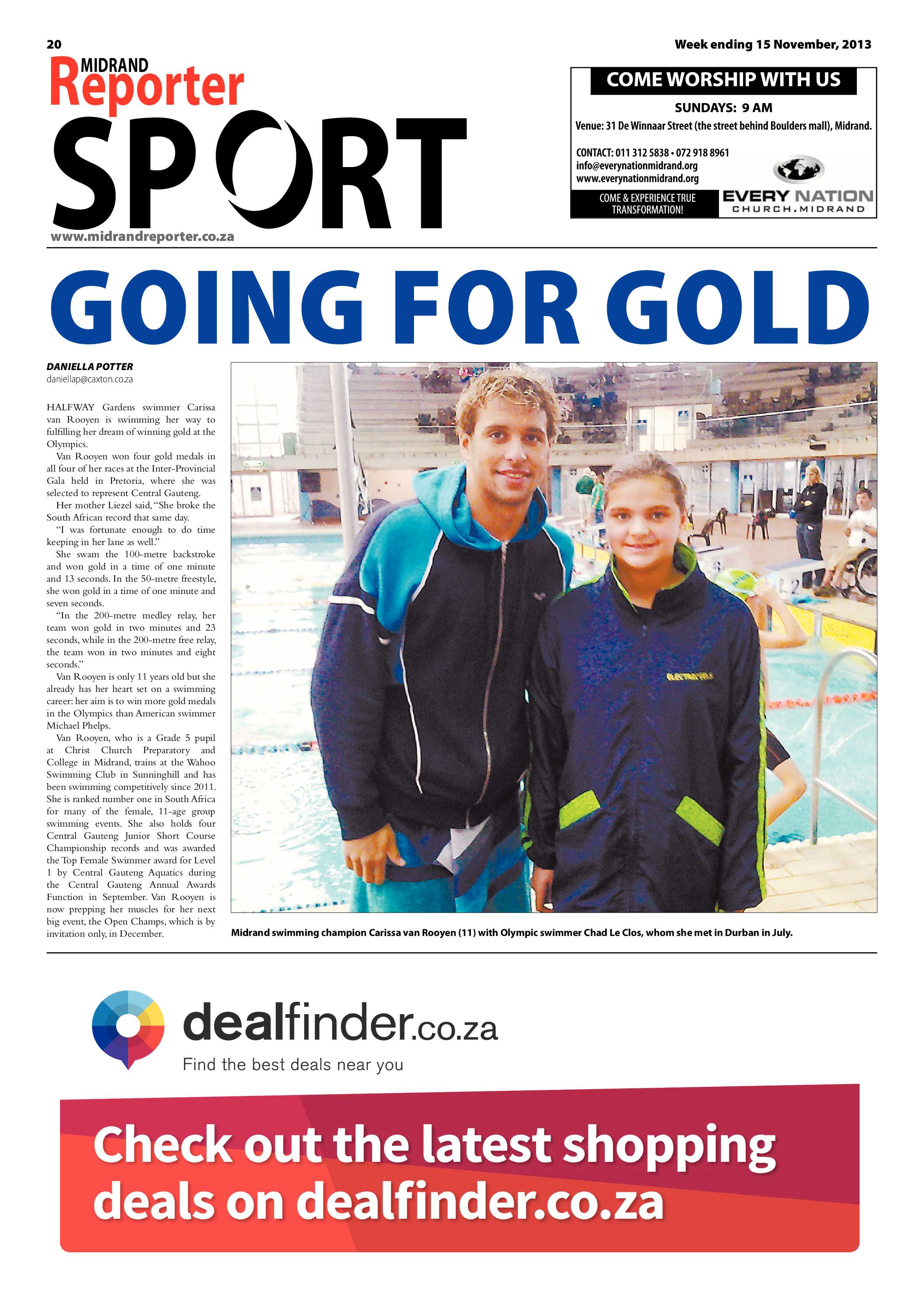 Midrand Reporter 15 November 2013 page 20