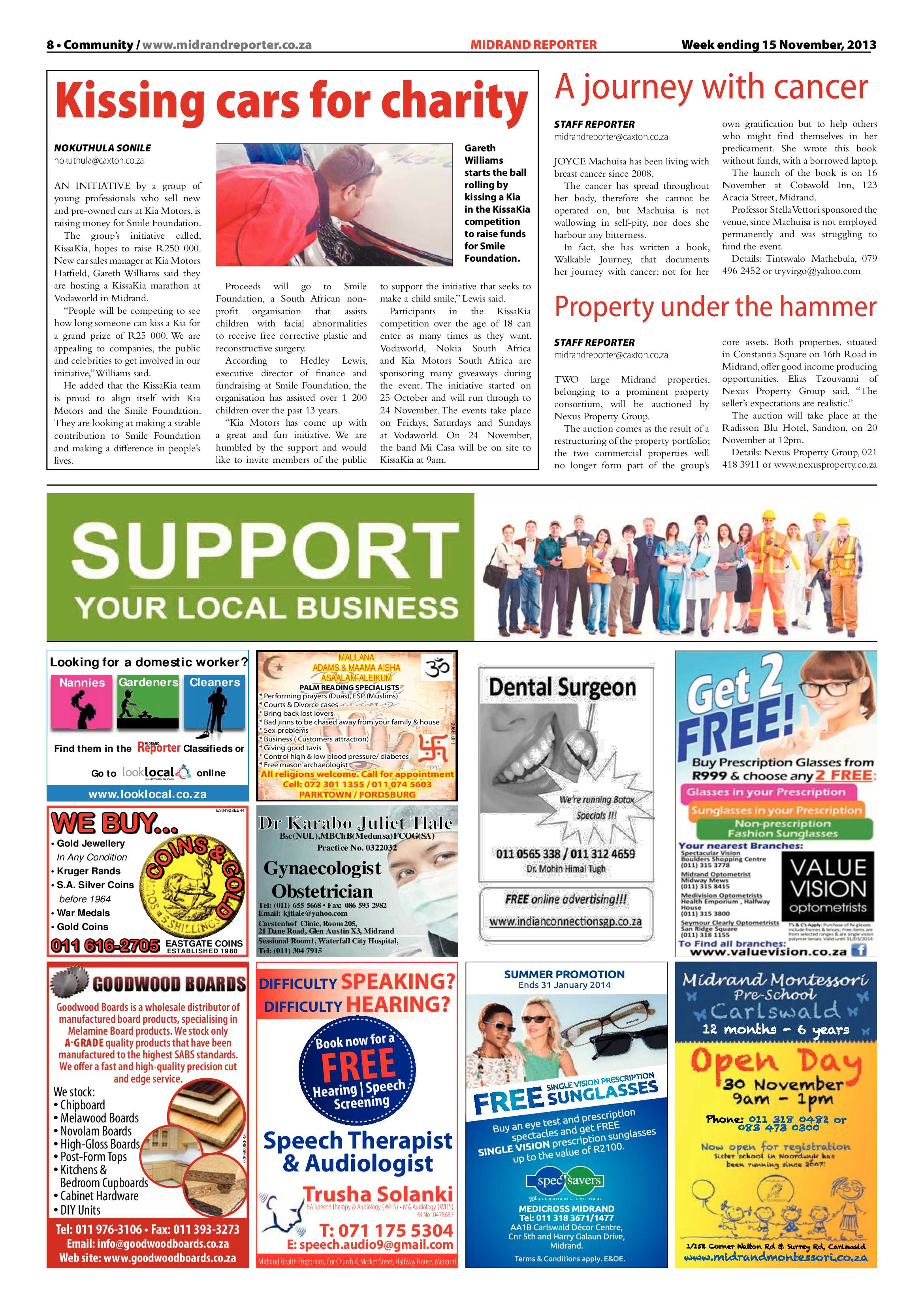 Midrand Reporter 15 November 2013 page 8