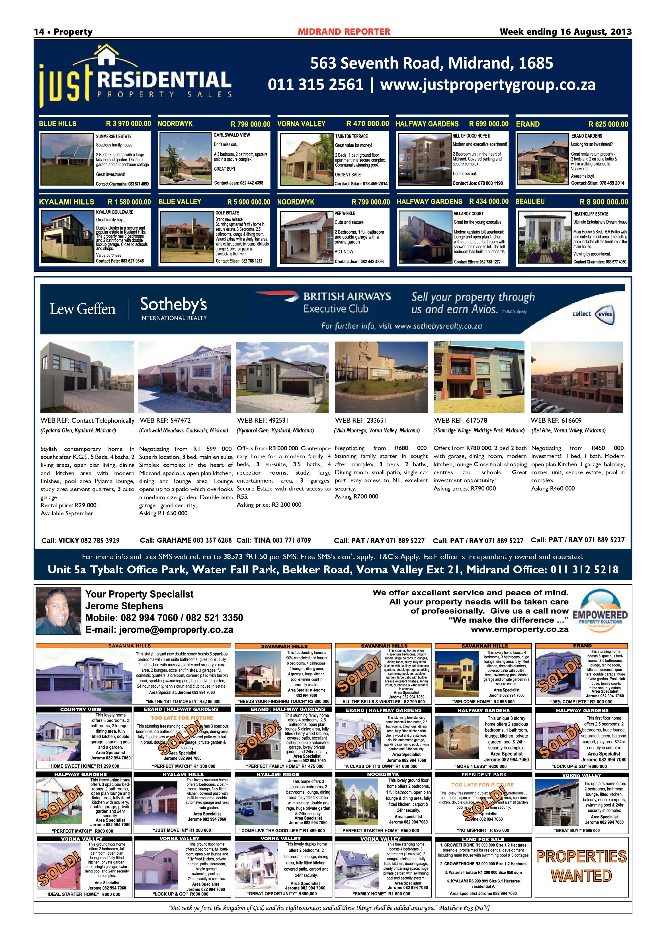 Midrand Reporter 16 August 2013 page 14