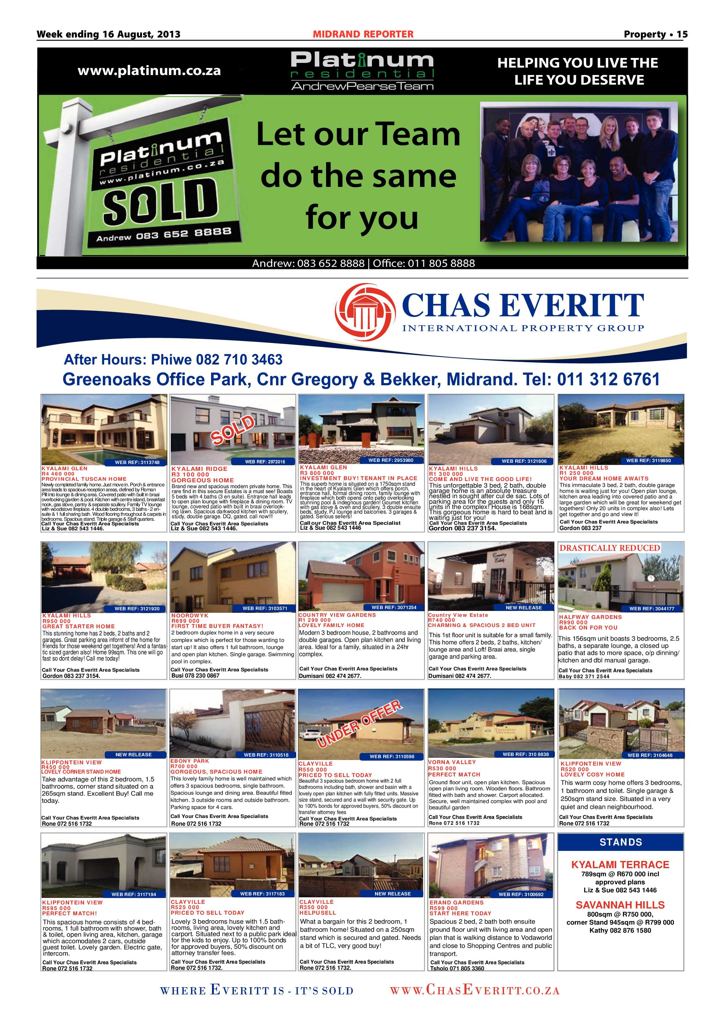 Midrand Reporter 16 August 2013 page 15