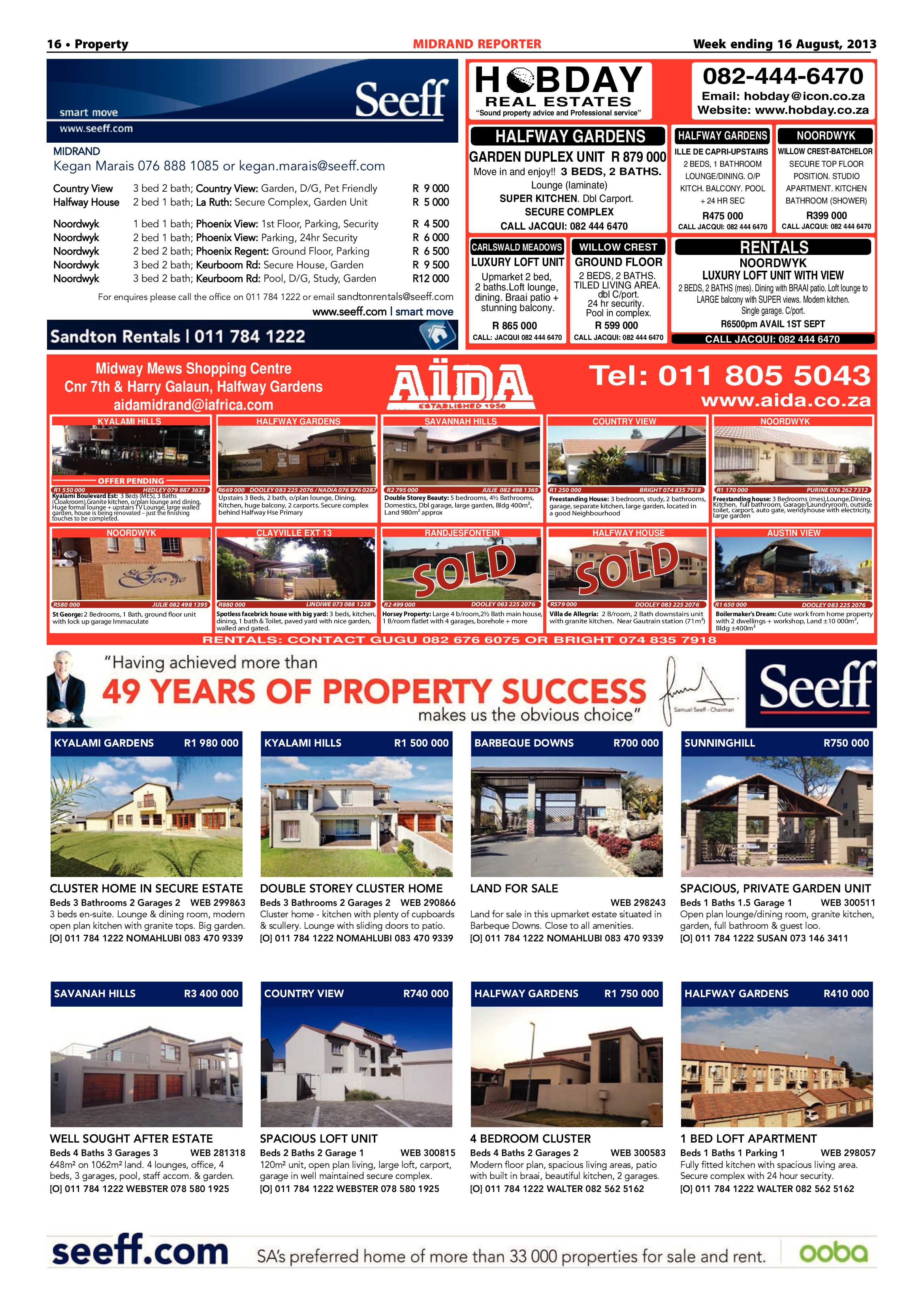 Midrand Reporter 16 August 2013 page 16