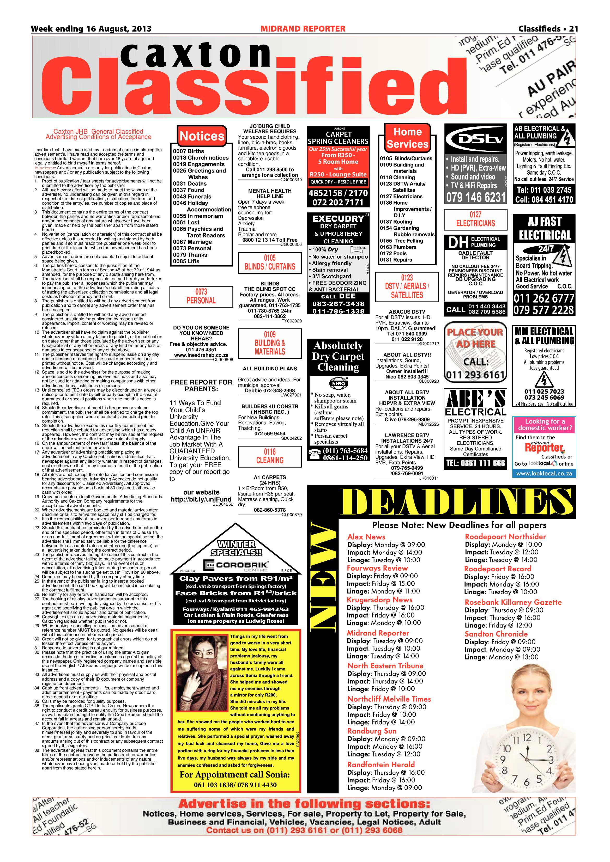 Midrand Reporter 16 August 2013 page 21