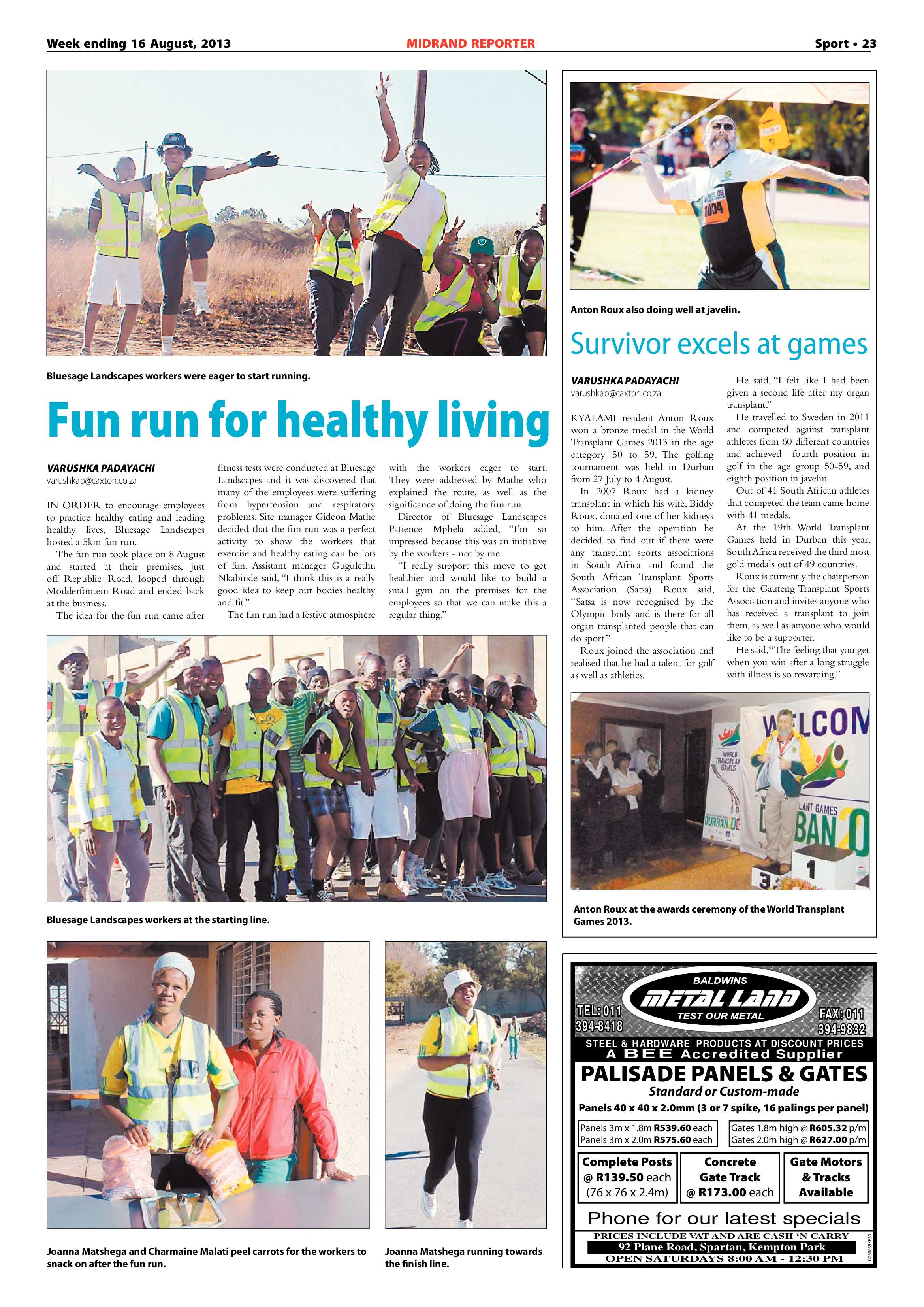 Midrand Reporter 16 August 2013 page 23