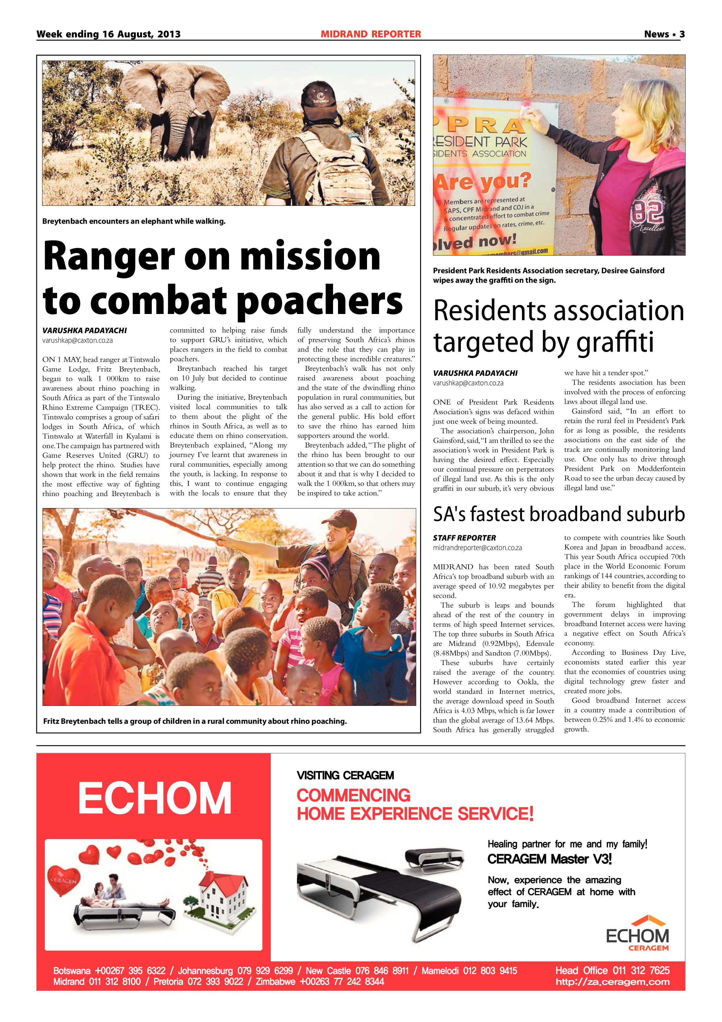 Midrand Reporter 16 August 2013 page 3