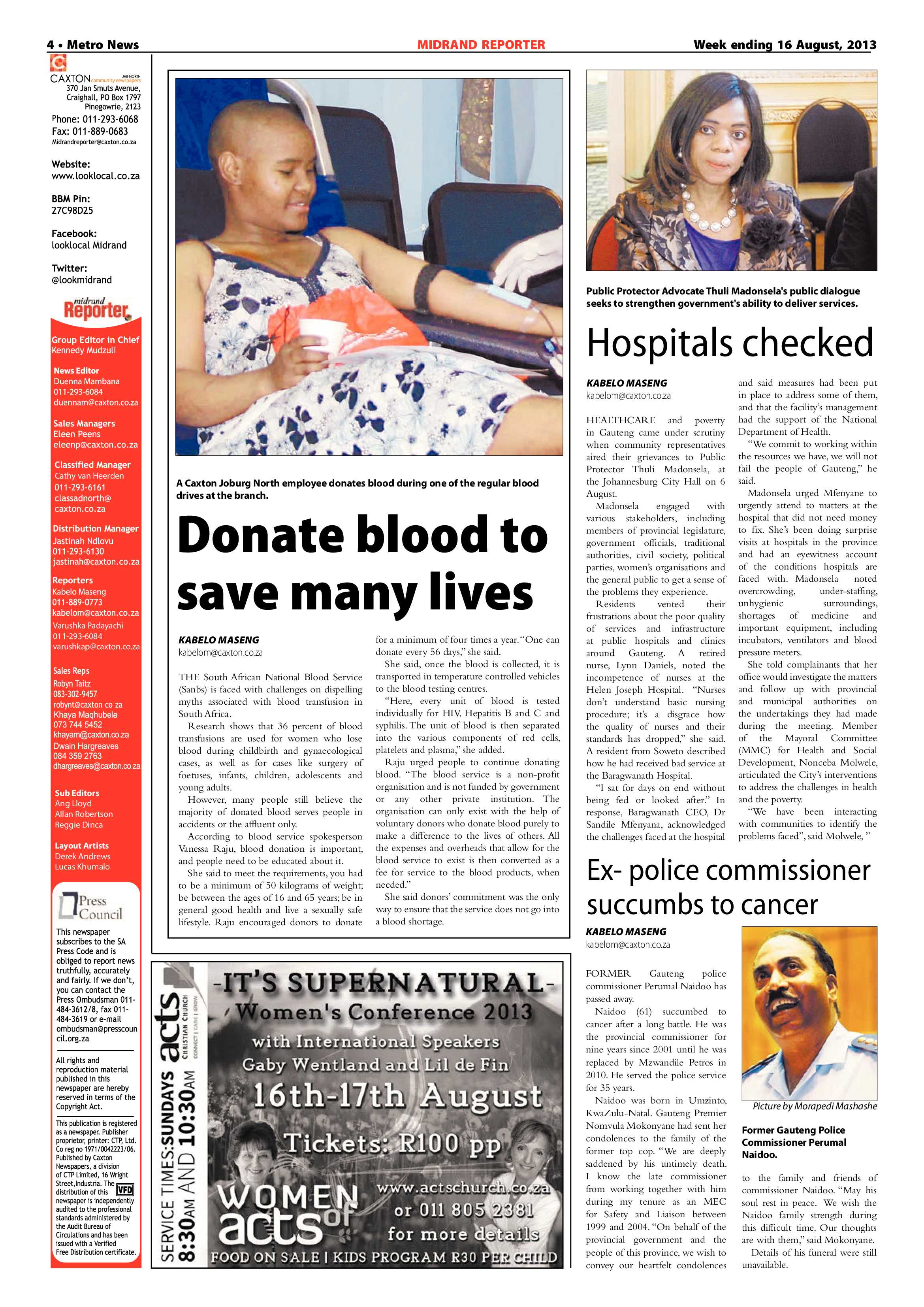 Midrand Reporter 16 August 2013 page 4