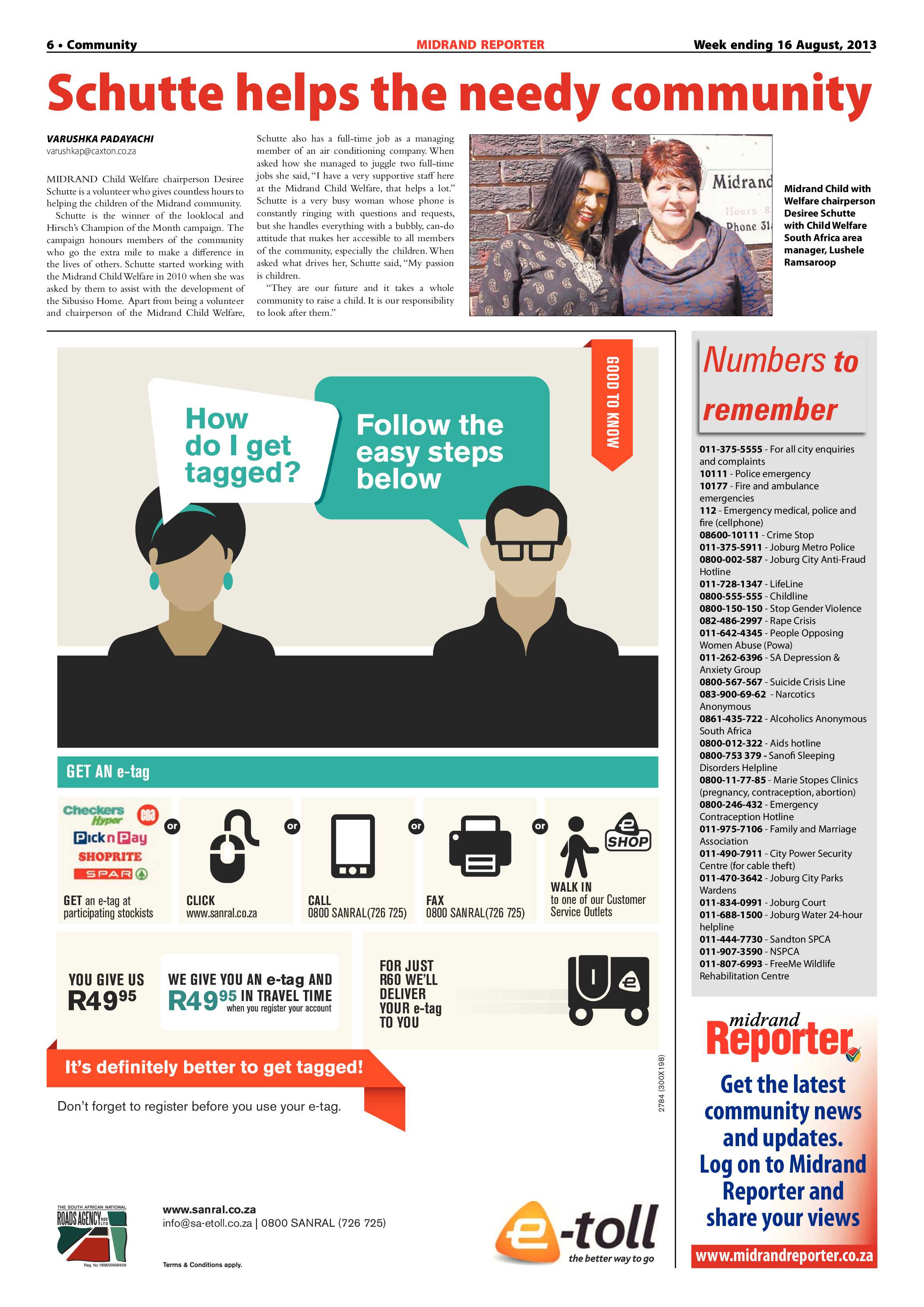 Midrand Reporter 16 August 2013 page 6