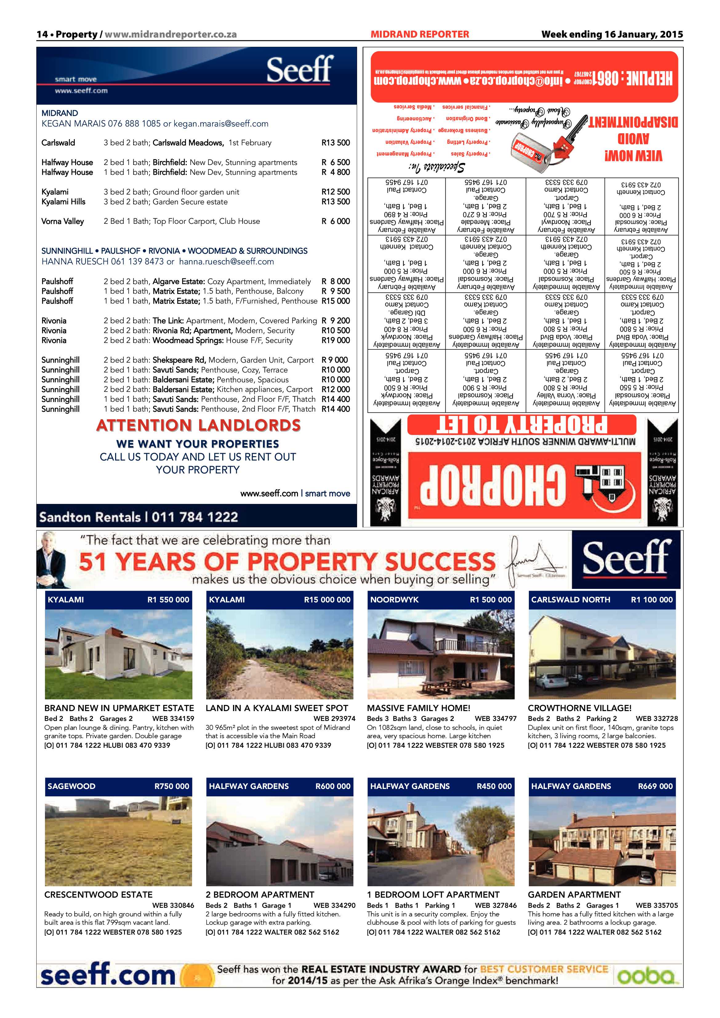 Midrand Reporter 16 January 2015 page 14