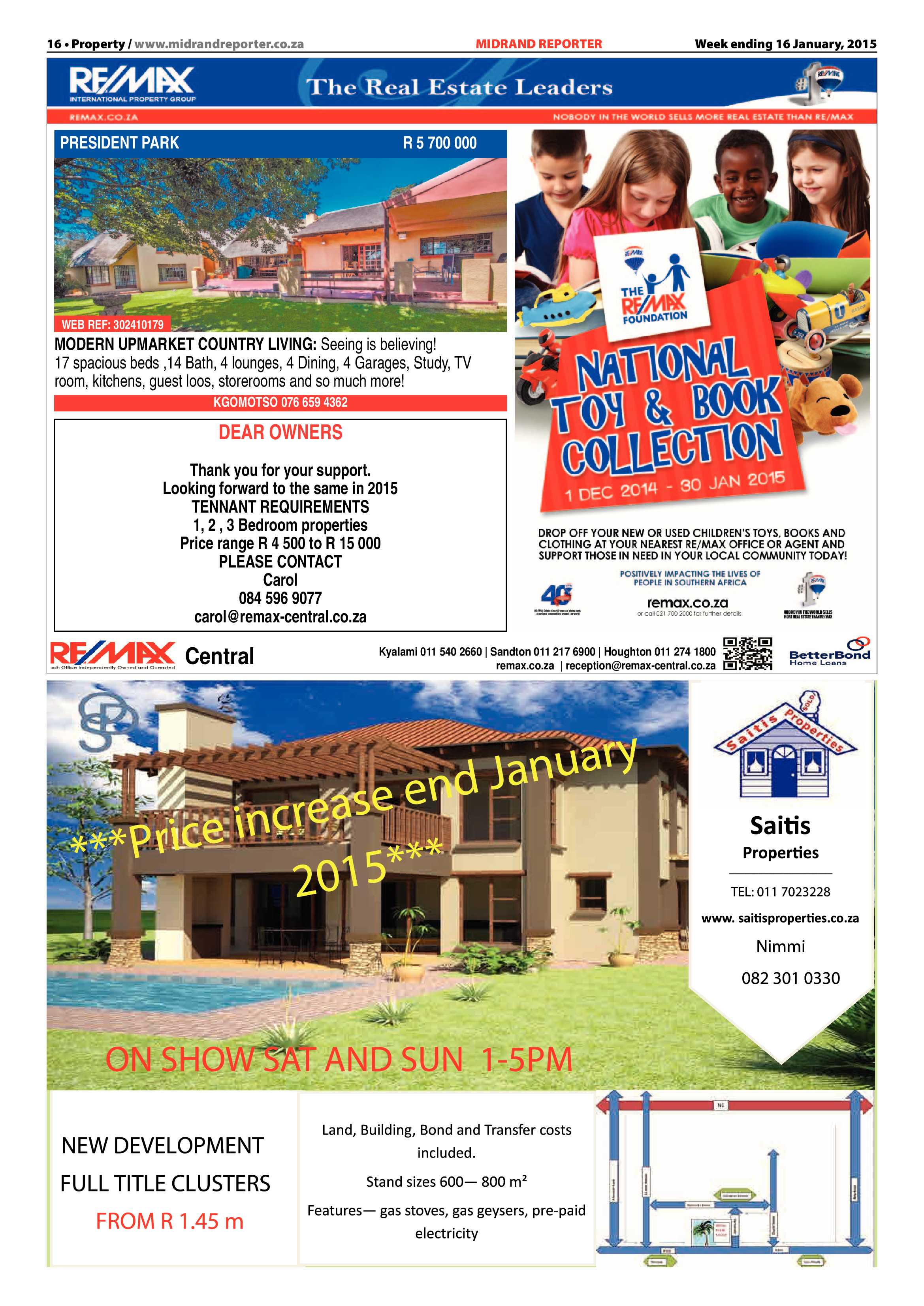 Midrand Reporter 16 January 2015 page 16