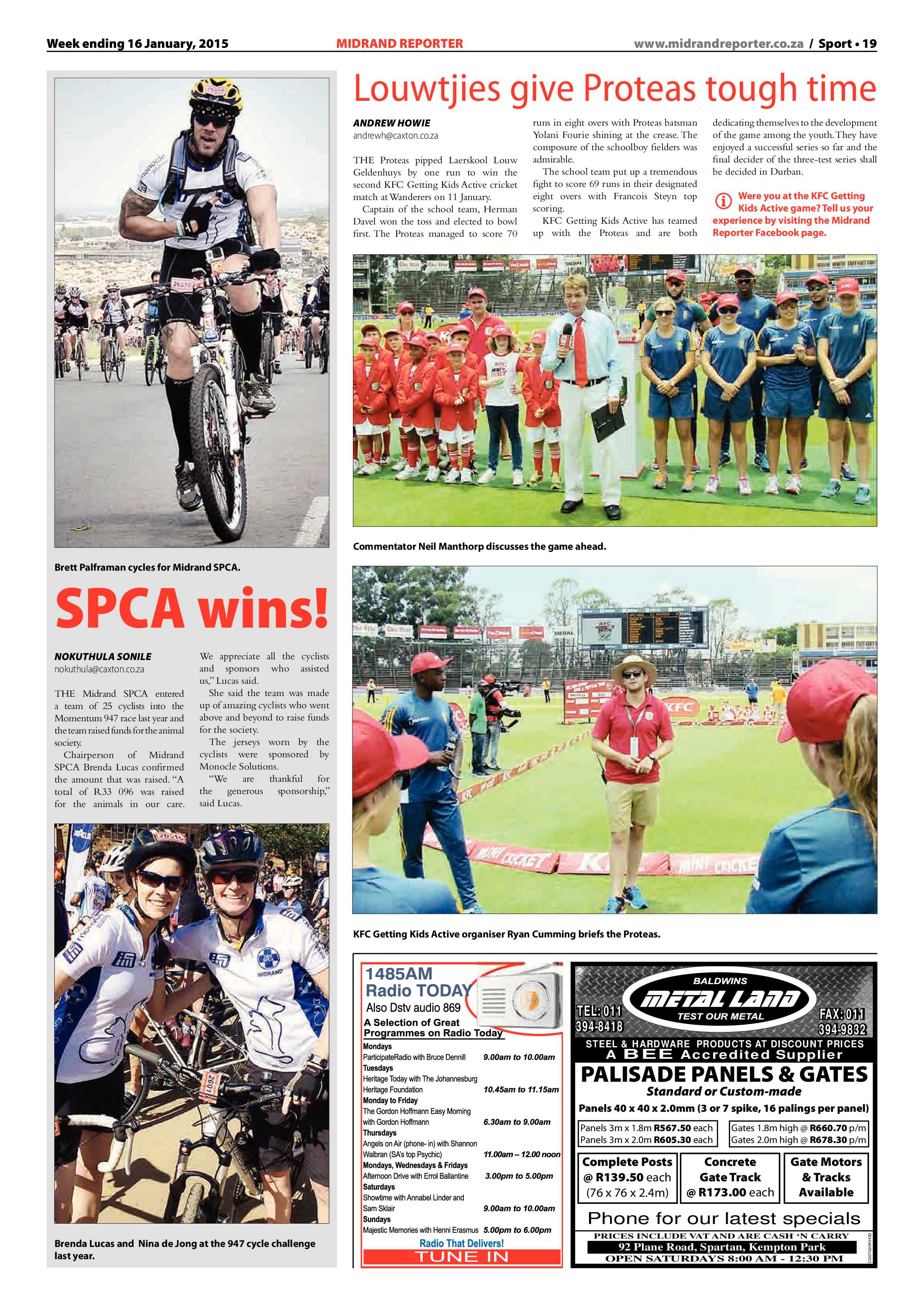 Midrand Reporter 16 January 2015 page 19