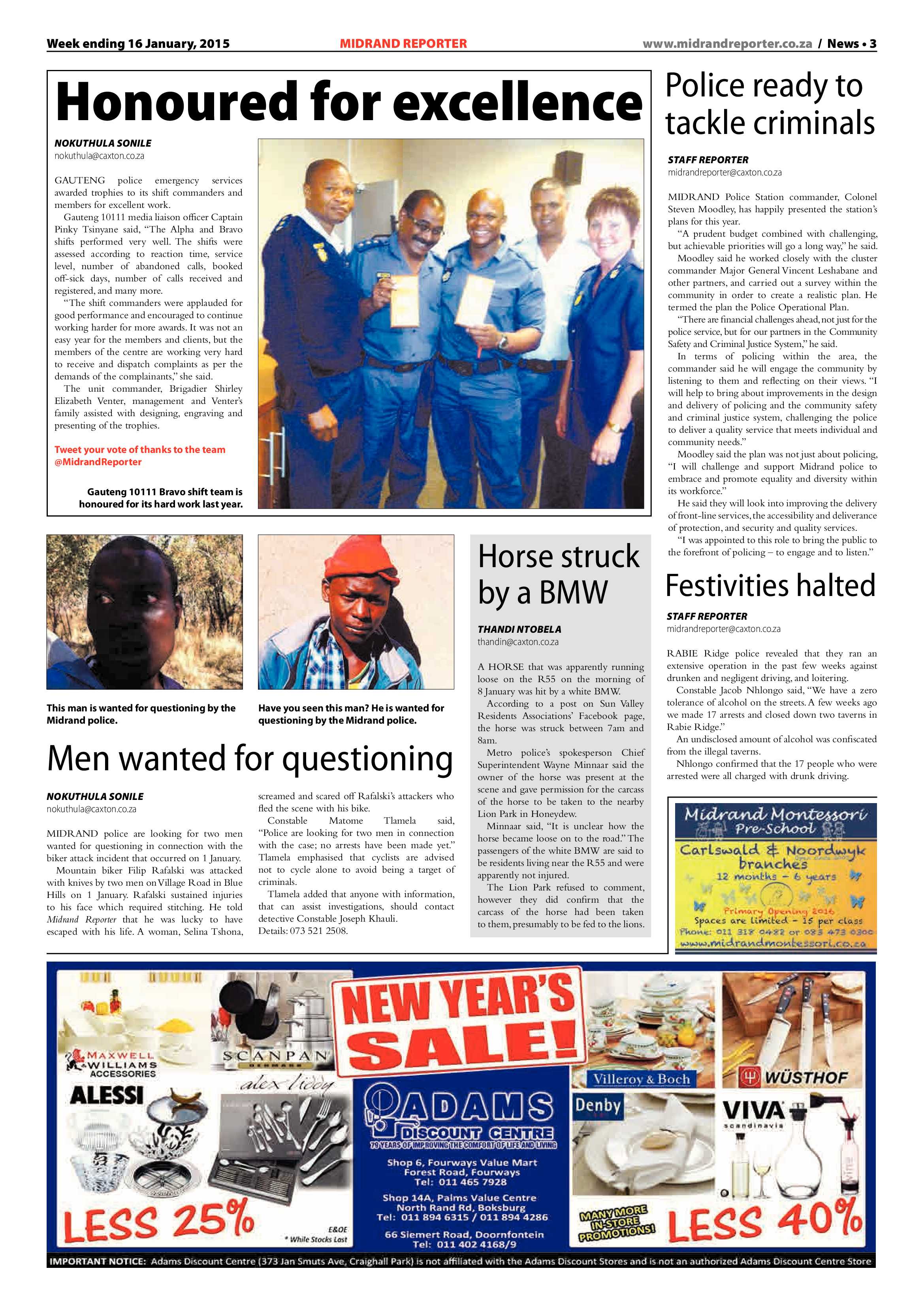 Midrand Reporter 16 January 2015 page 3