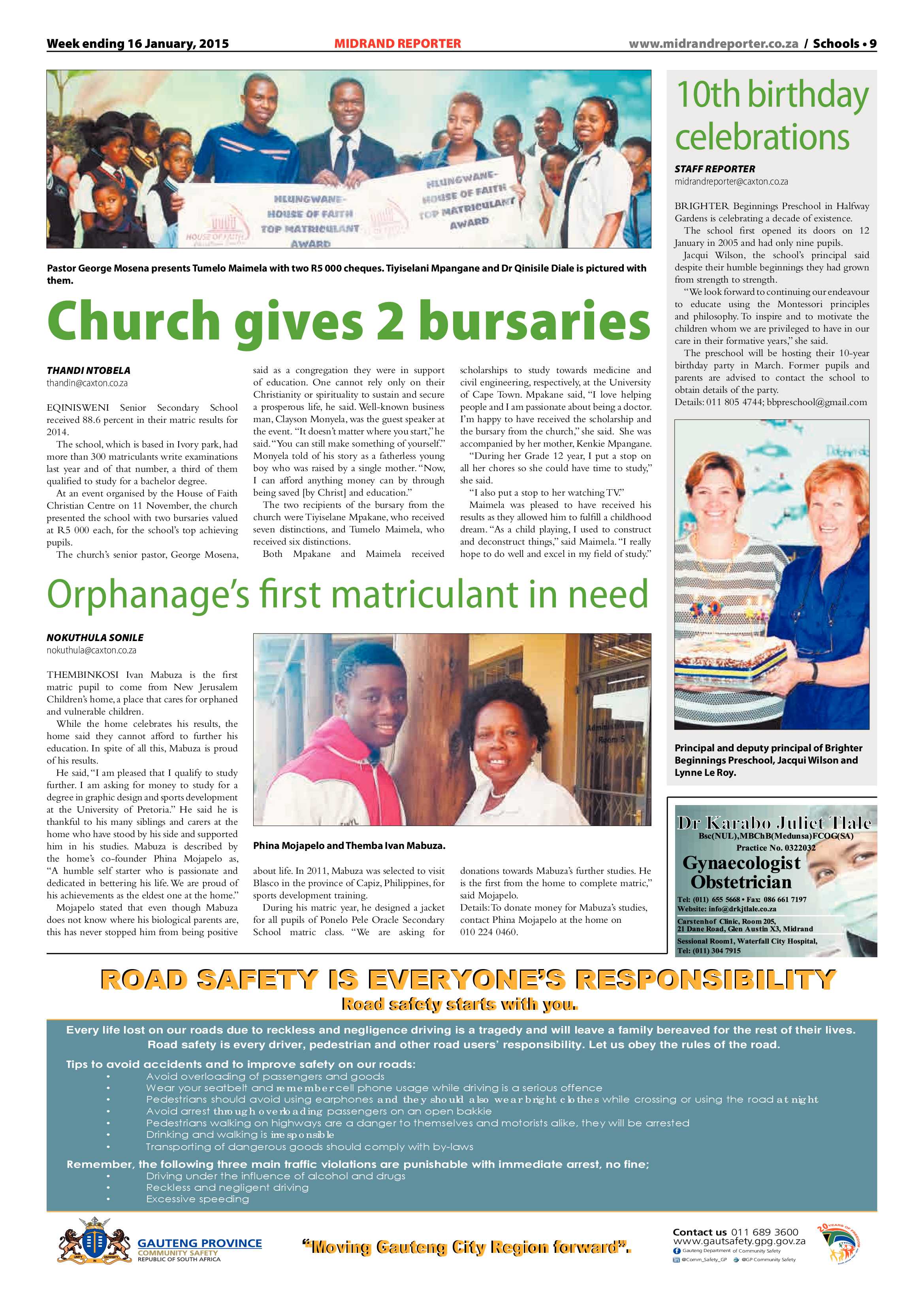 Midrand Reporter 16 January 2015 page 9