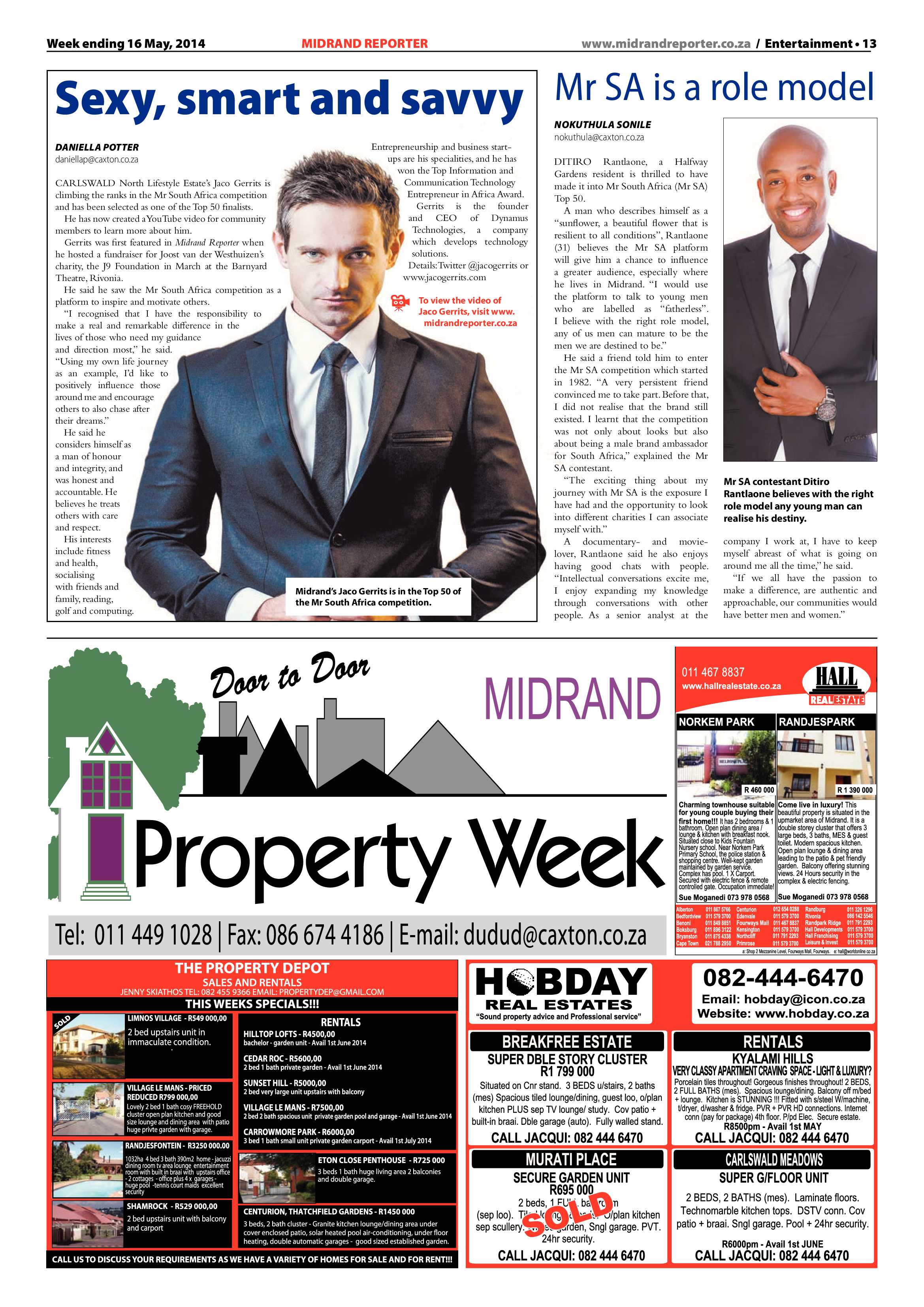 Midrand Reporter 16 May 2014 page 13