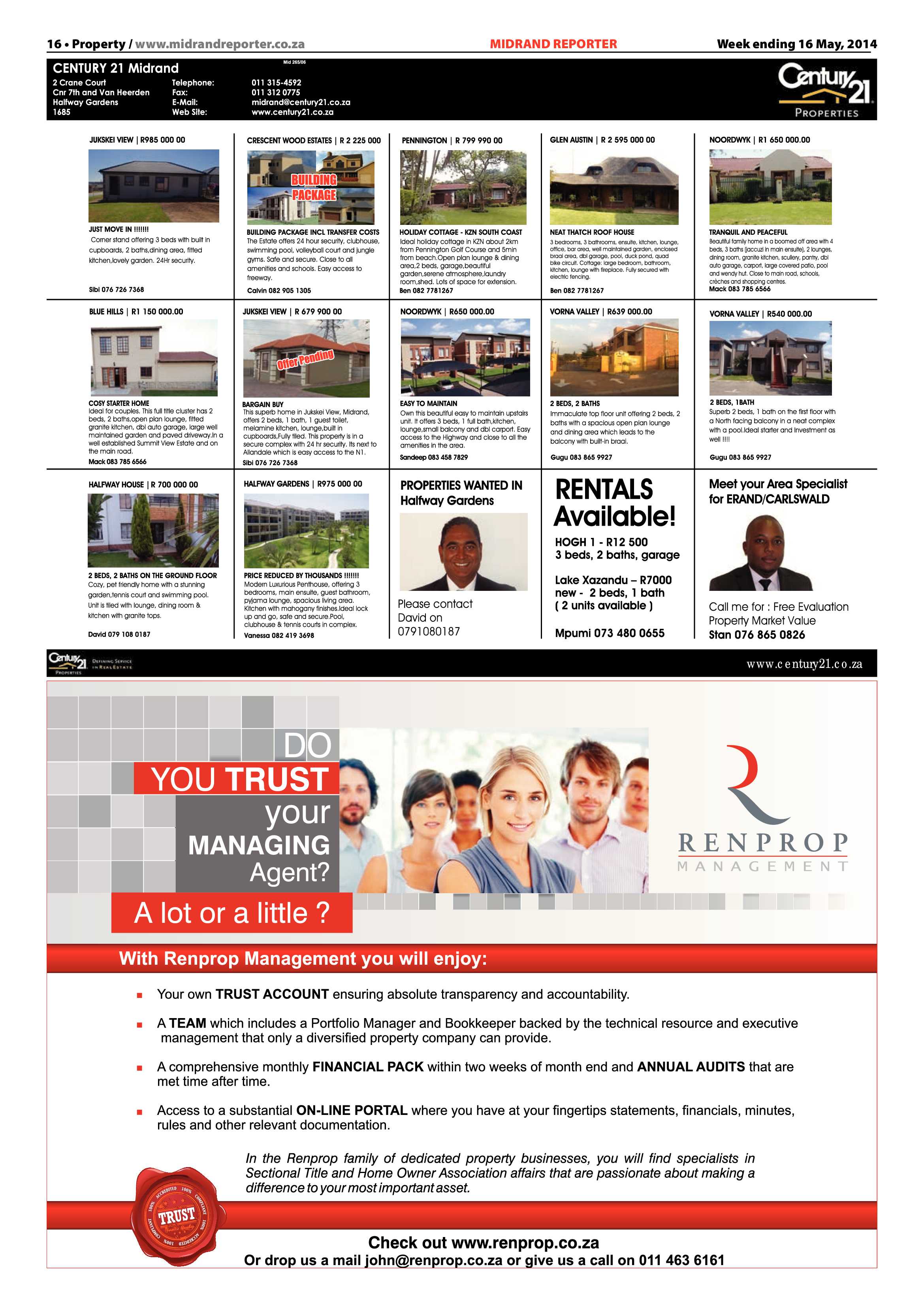 Midrand Reporter 16 May 2014 page 16