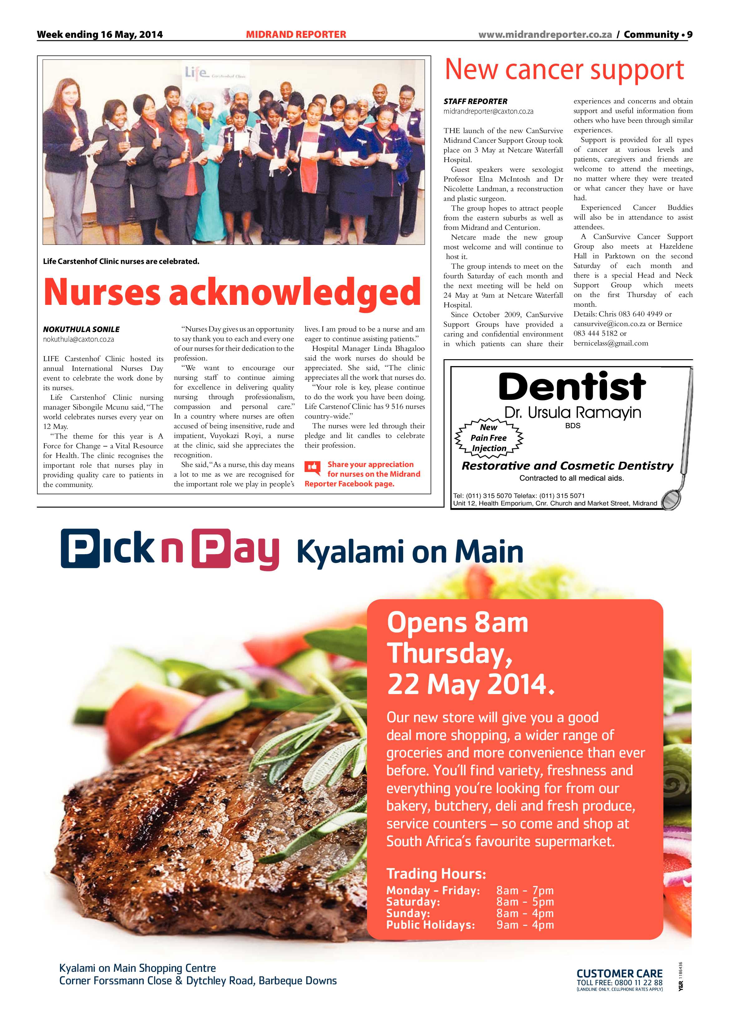 Midrand Reporter 16 May 2014 page 9