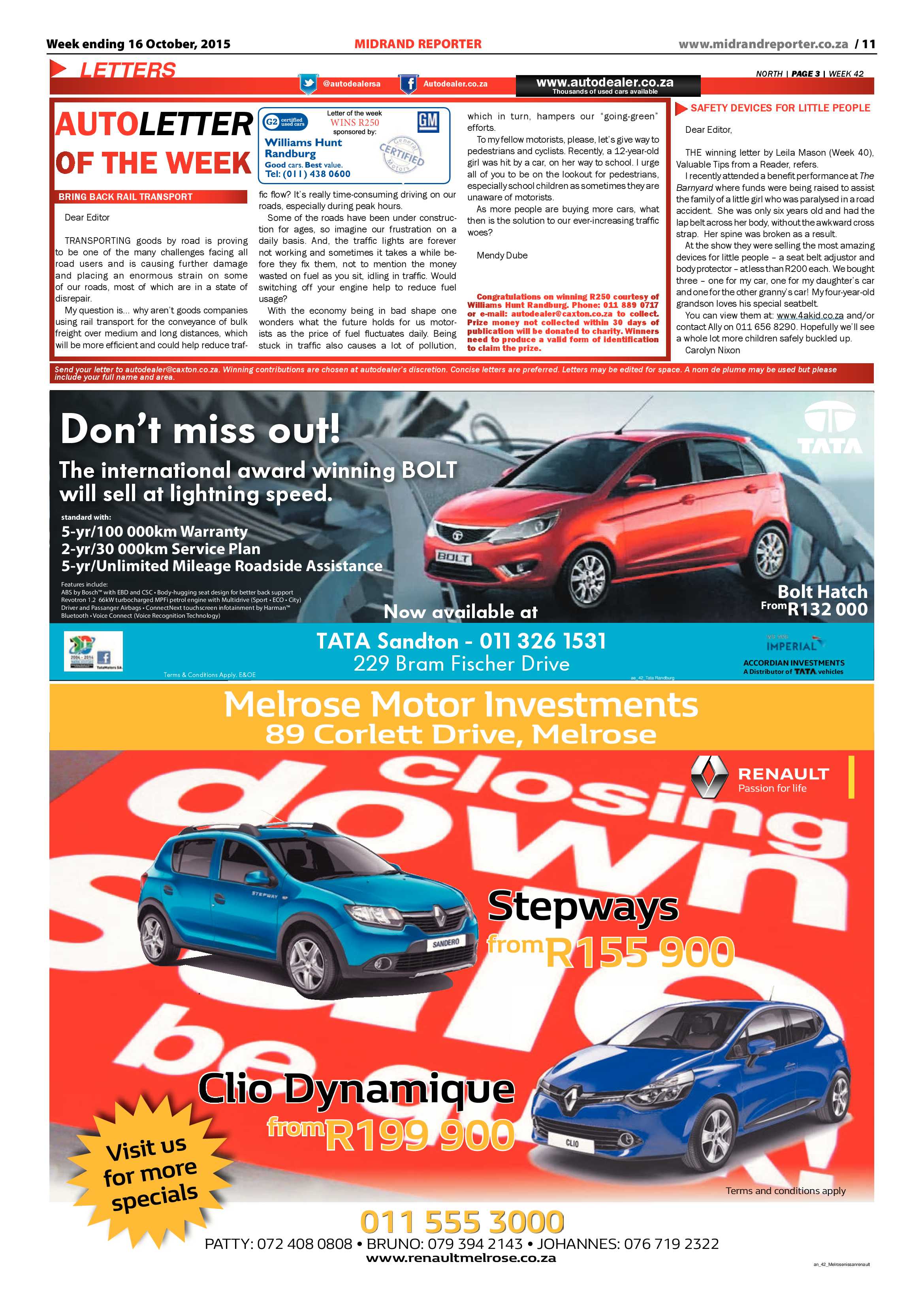 Midrand Reporter 16 October 2015 page 11