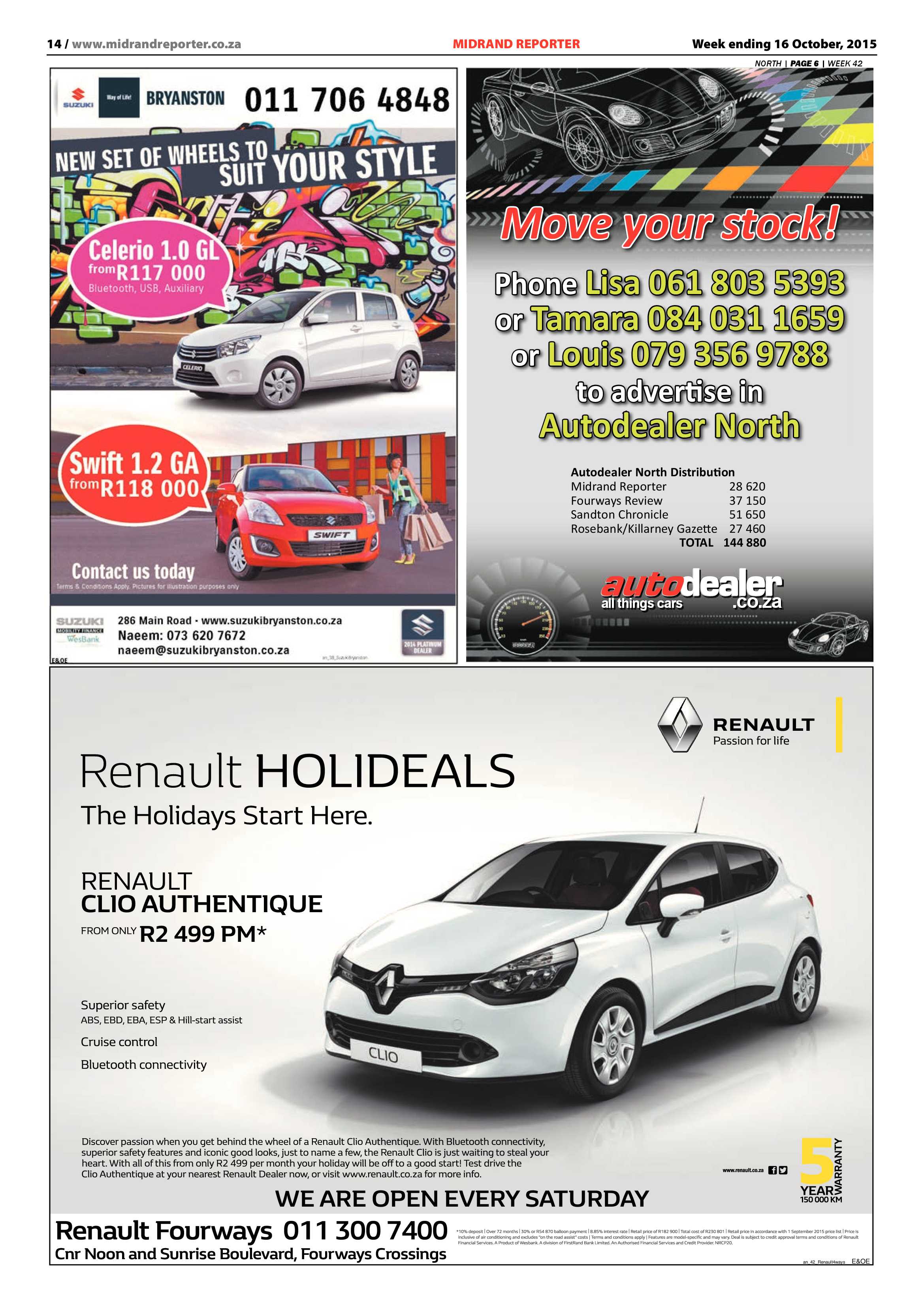 Midrand Reporter 16 October 2015 page 14