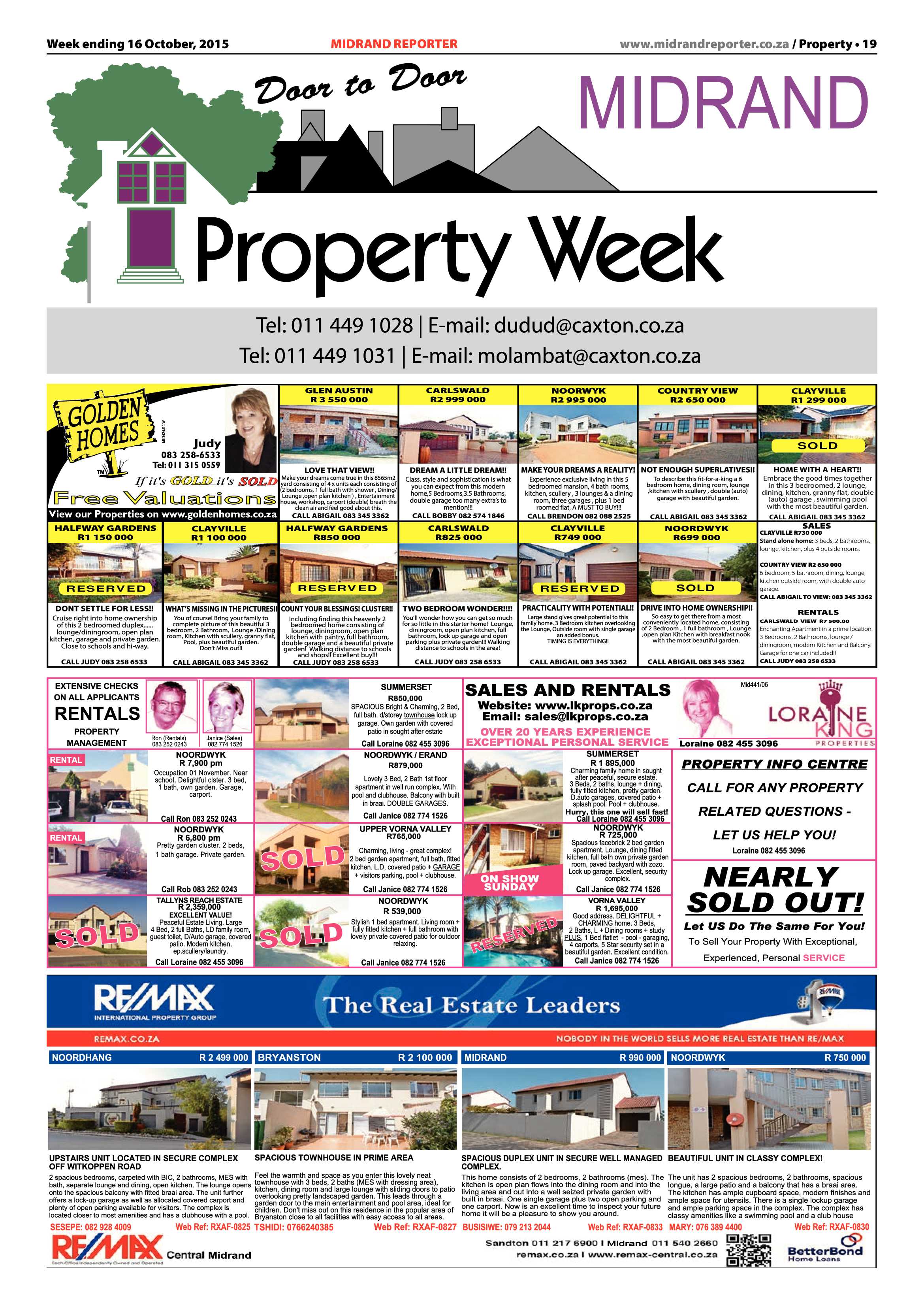 Midrand Reporter 16 October 2015 page 19