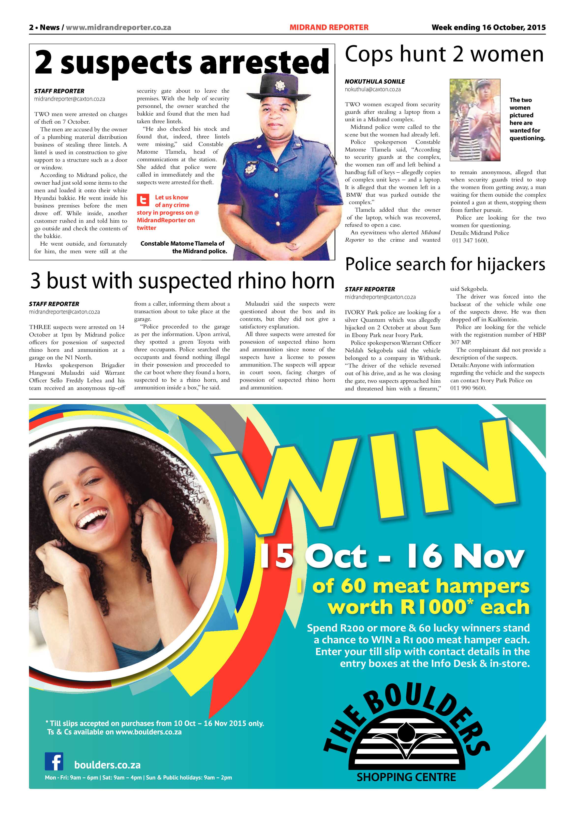 Midrand Reporter 16 October 2015 page 2