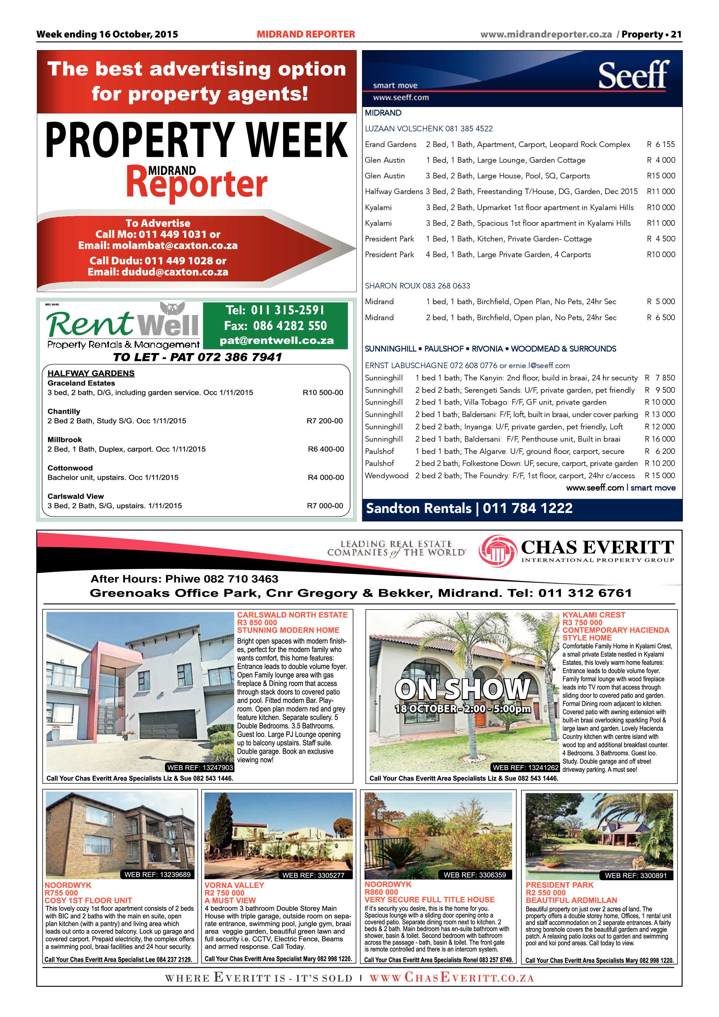 Midrand Reporter 16 October 2015 page 21