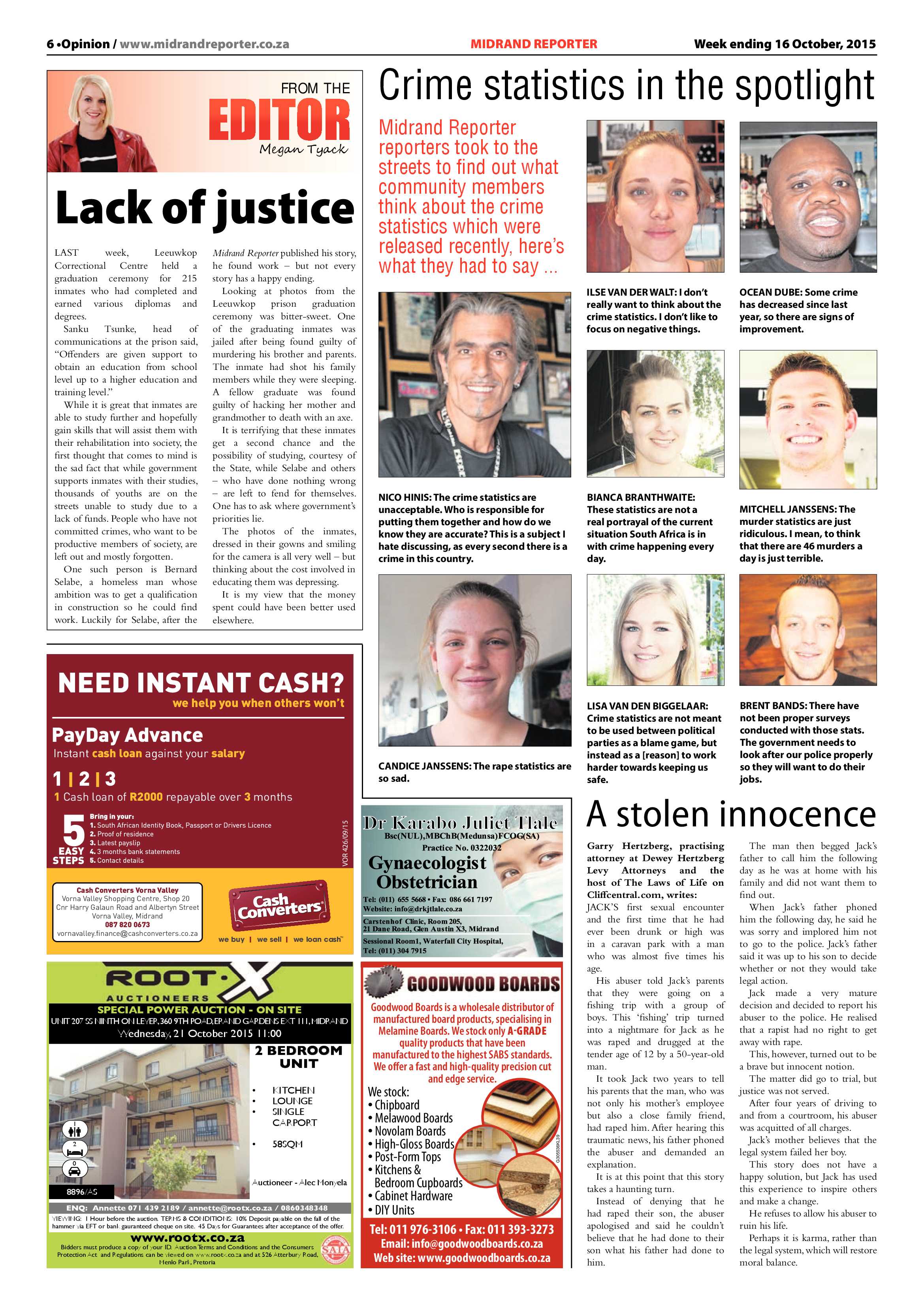 Midrand Reporter 16 October 2015 page 6