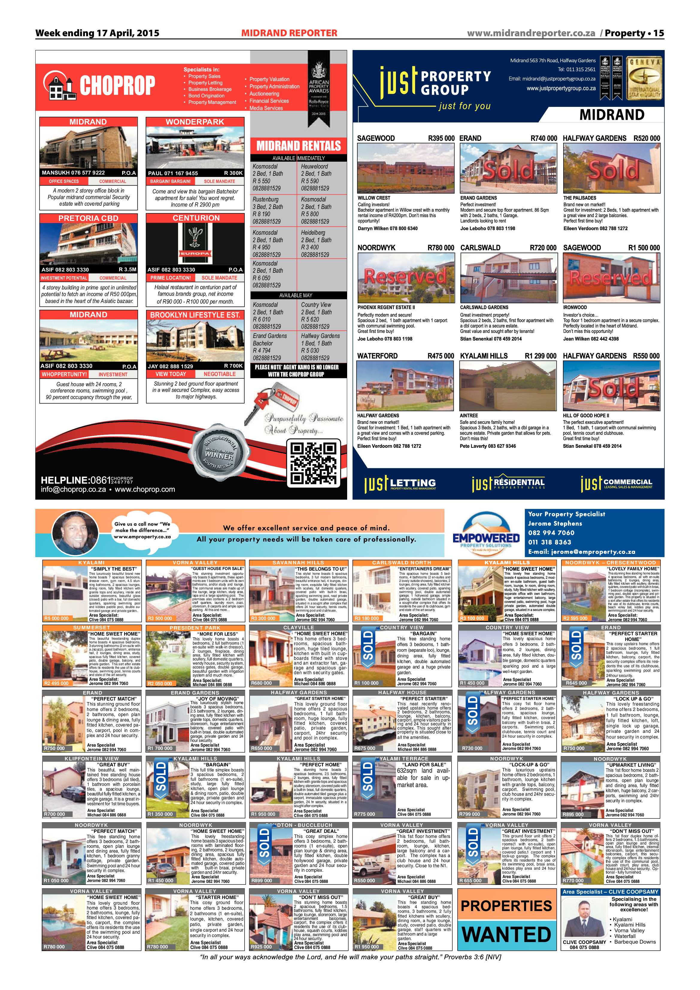 Midrand Reporter 17 April 2015 page 15