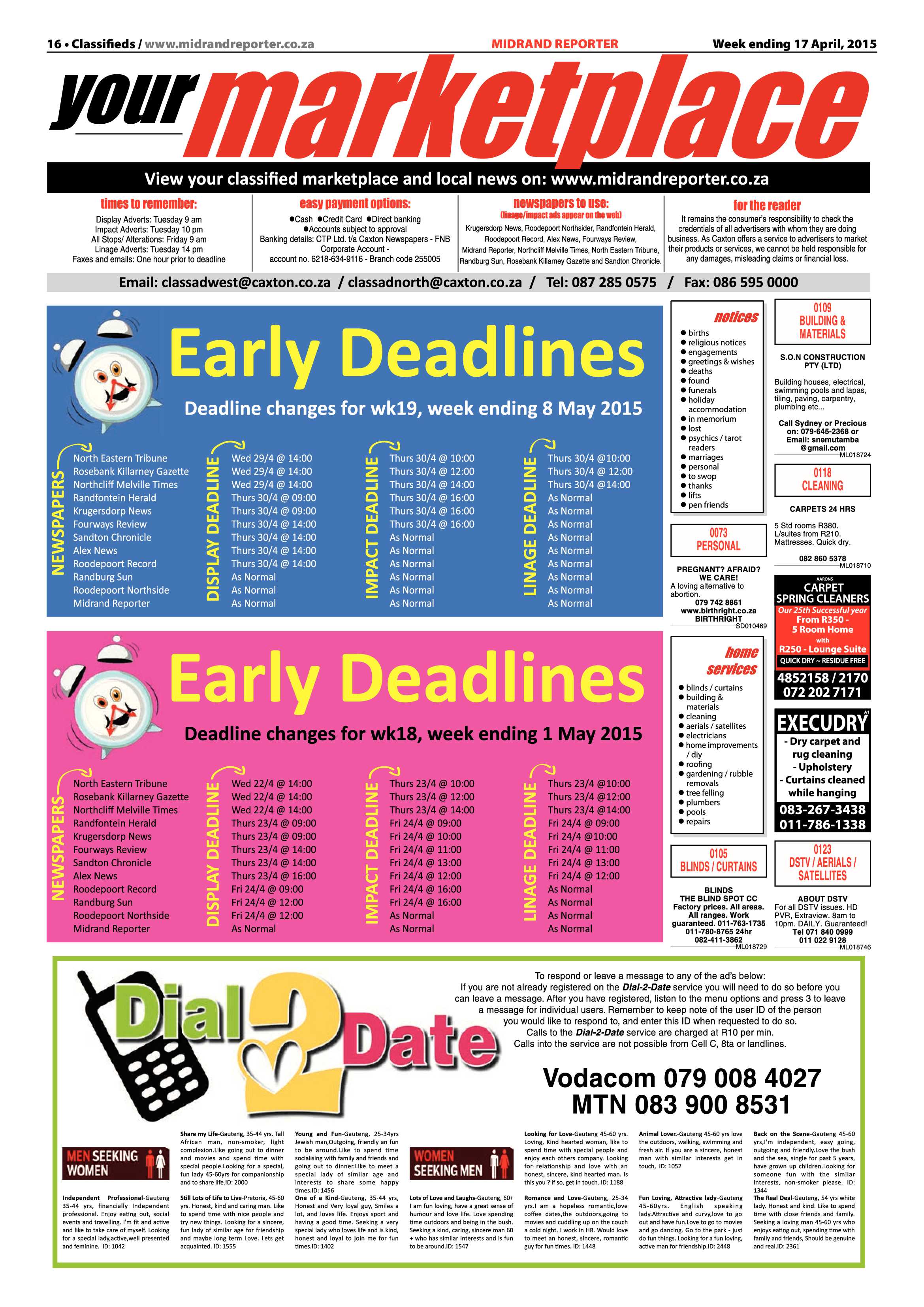 Midrand Reporter 17 April 2015 page 16