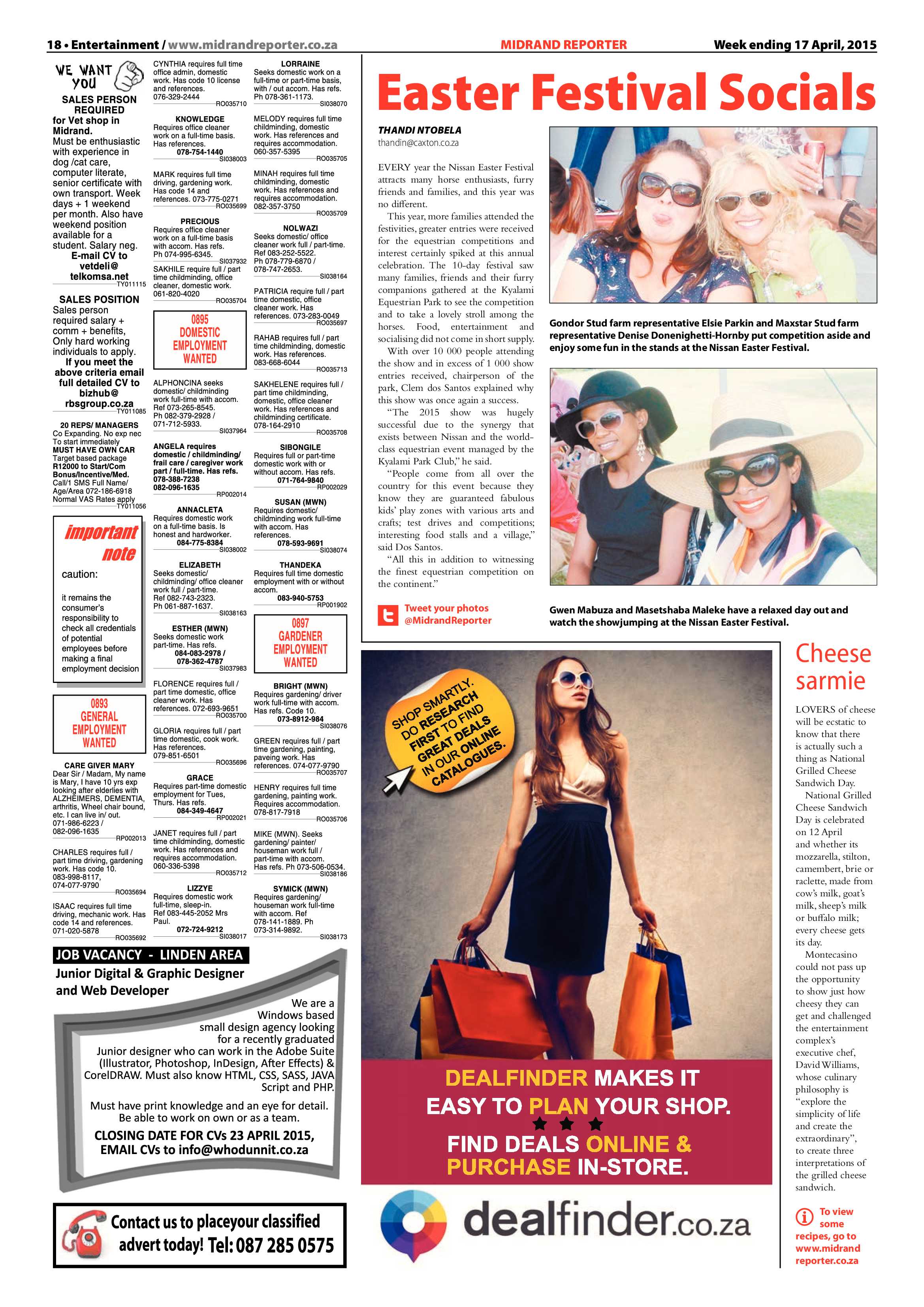 Midrand Reporter 17 April 2015 page 18