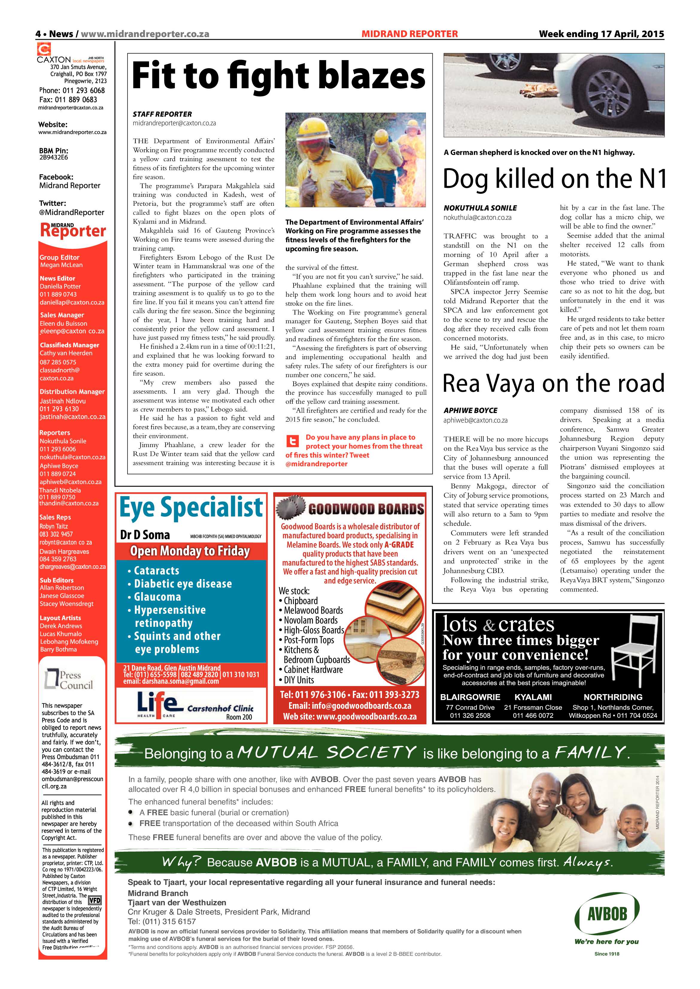 Midrand Reporter 17 April 2015 page 4