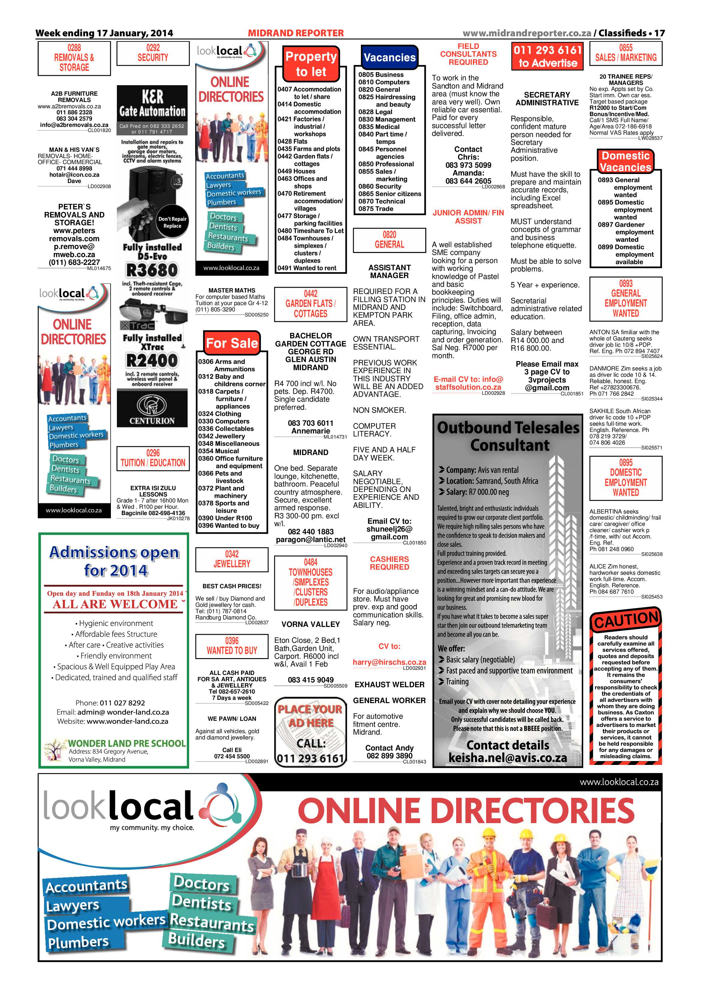 Midrand Reporter 17 January 2014 page 17
