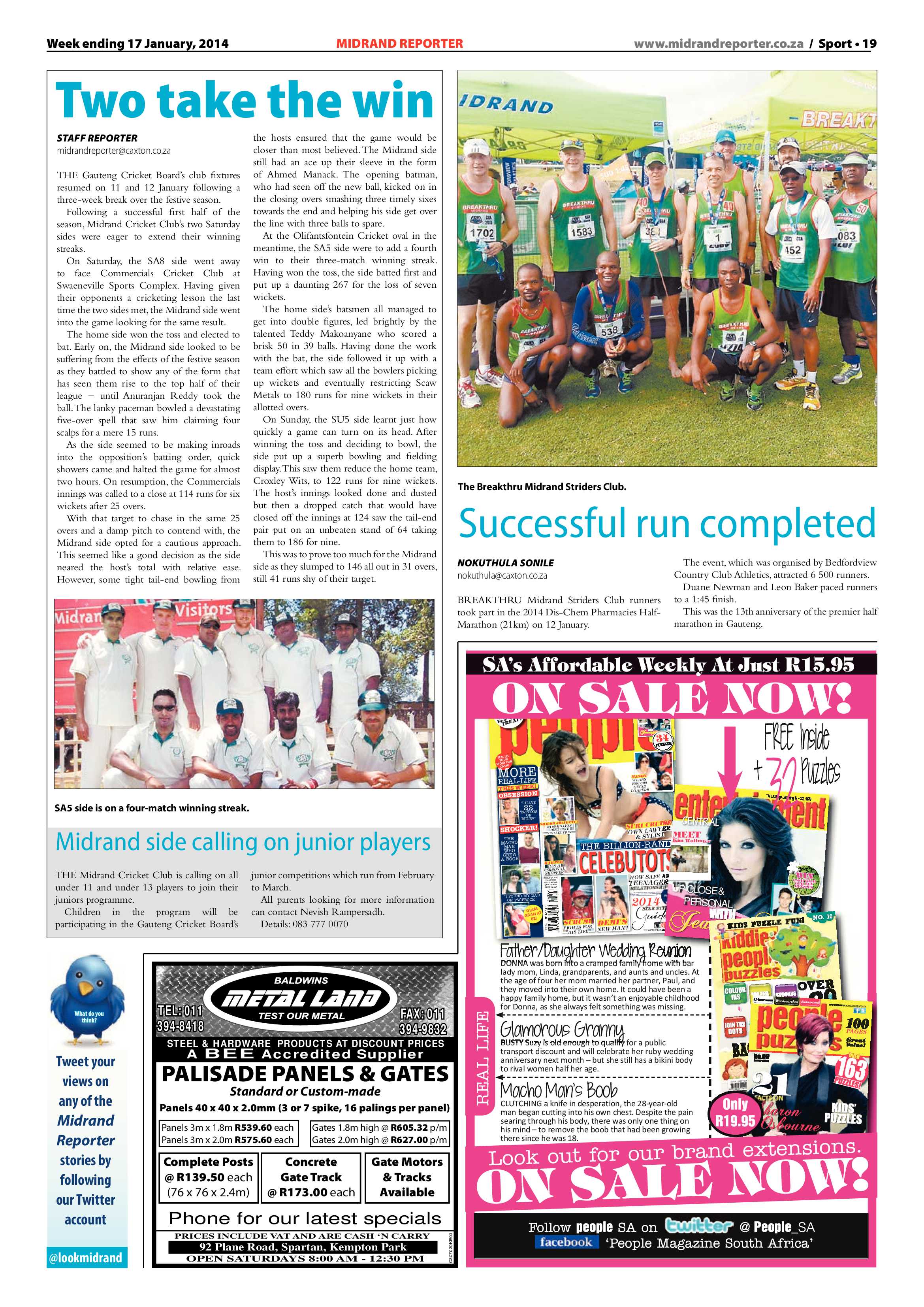 Midrand Reporter 17 January 2014 page 19