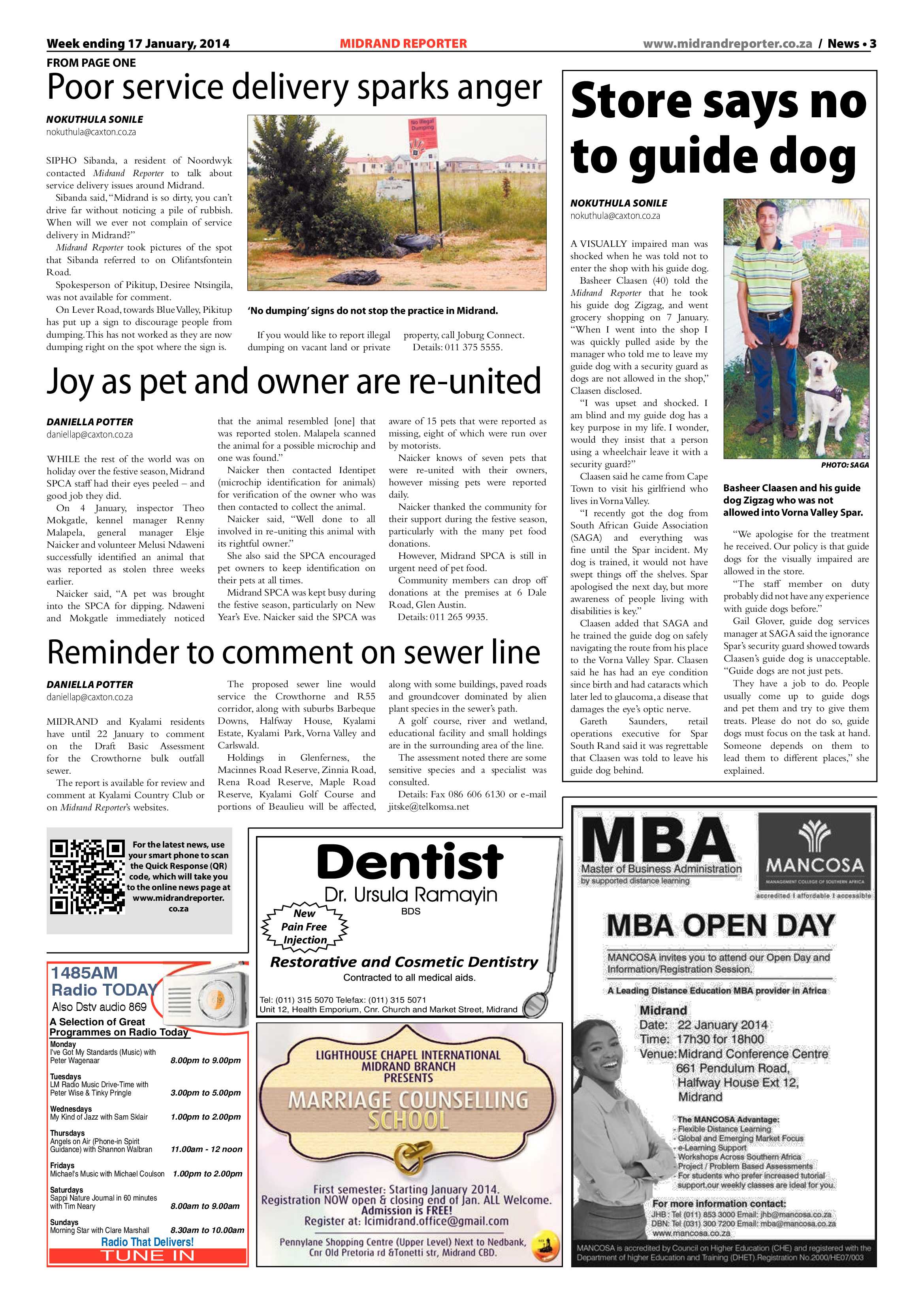 Midrand Reporter 17 January 2014 page 3
