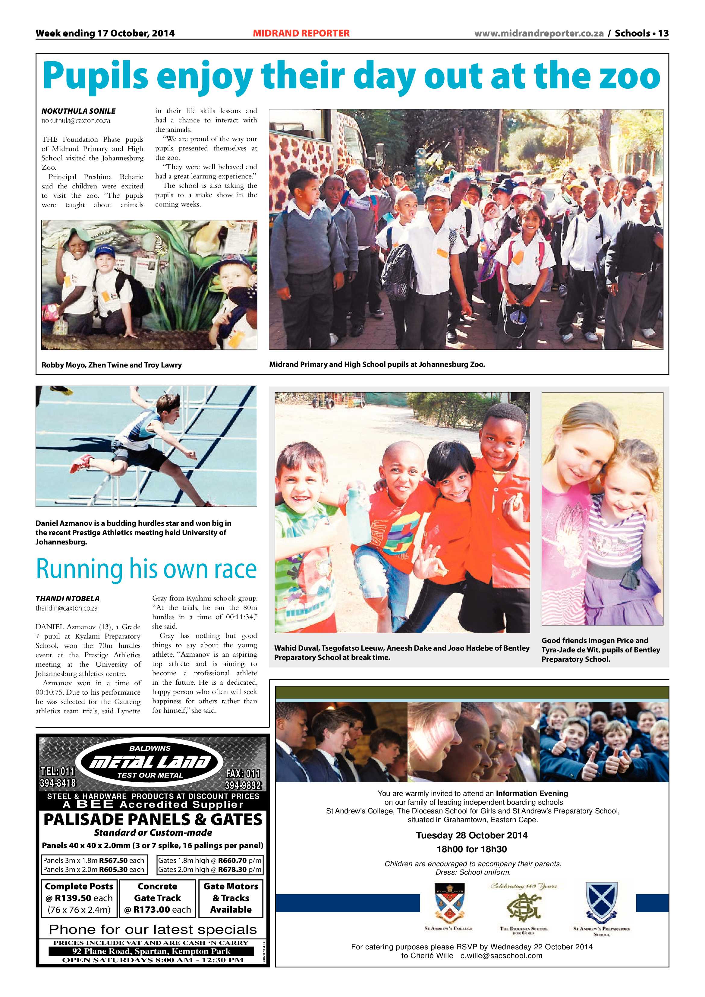 Midrand Reporter 17 October 2014 page 13