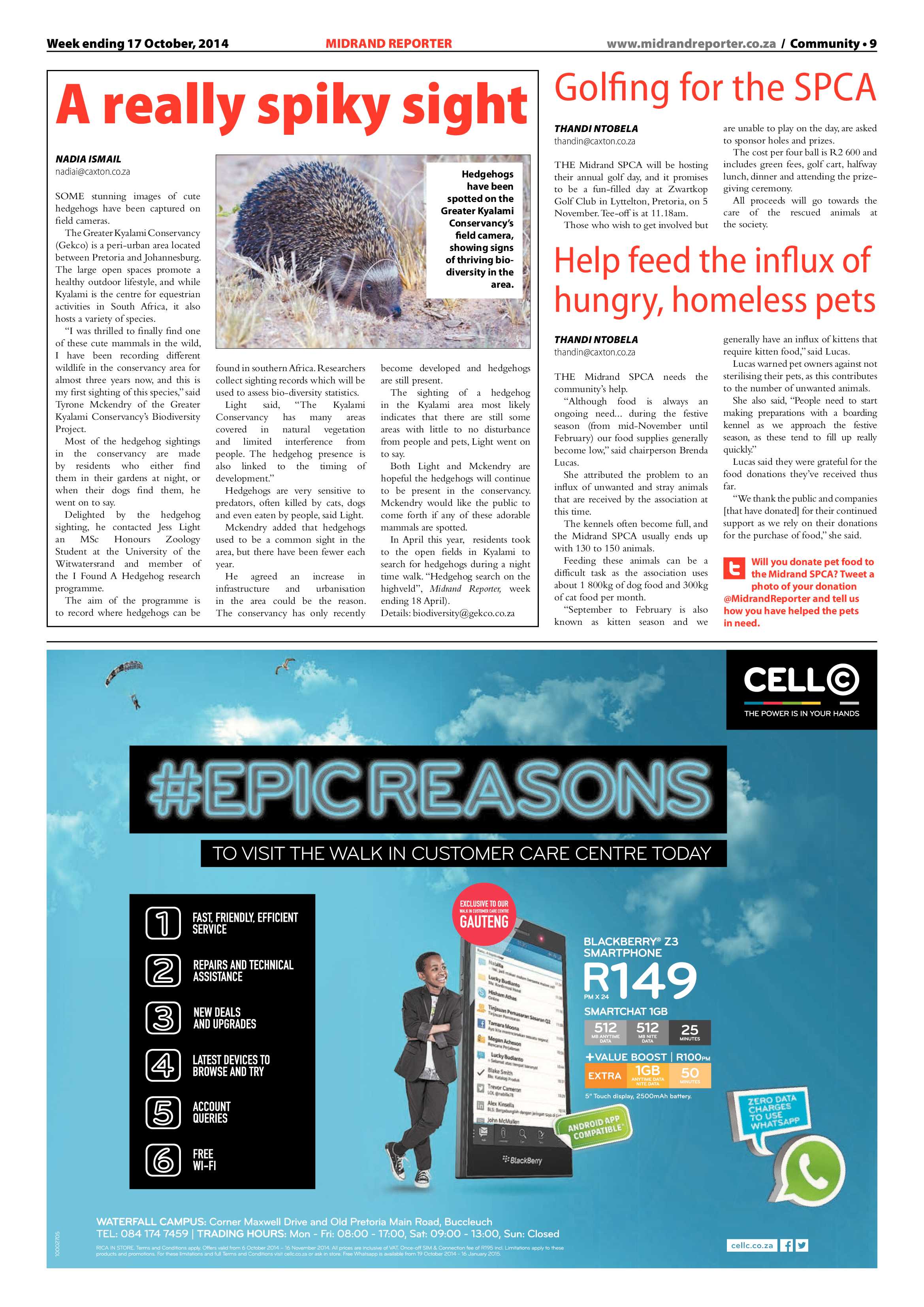 Midrand Reporter 17 October 2014 page 9