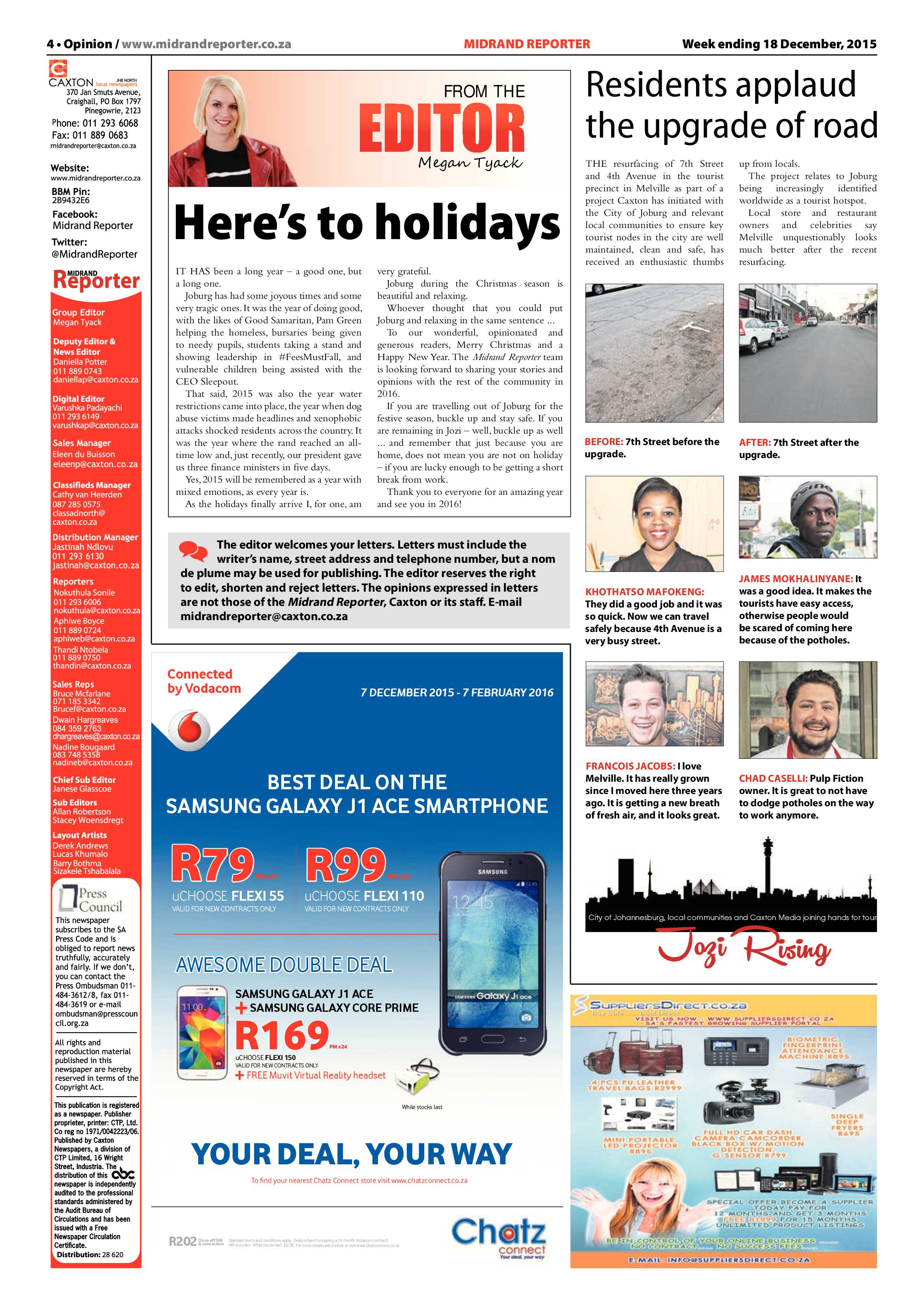 Midrand Reporter 18 December 2015 page 4