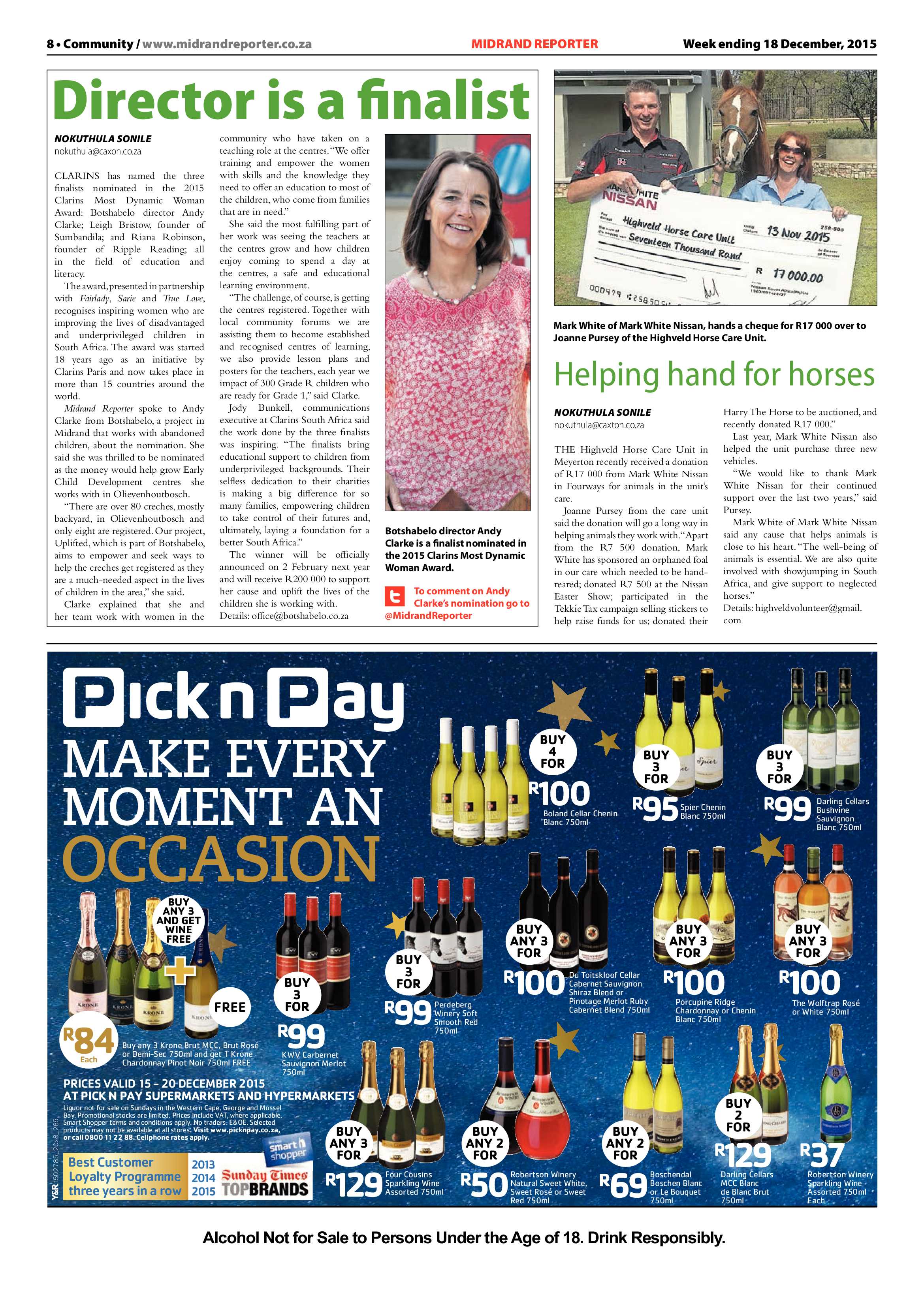 Midrand Reporter 18 December 2015 page 8