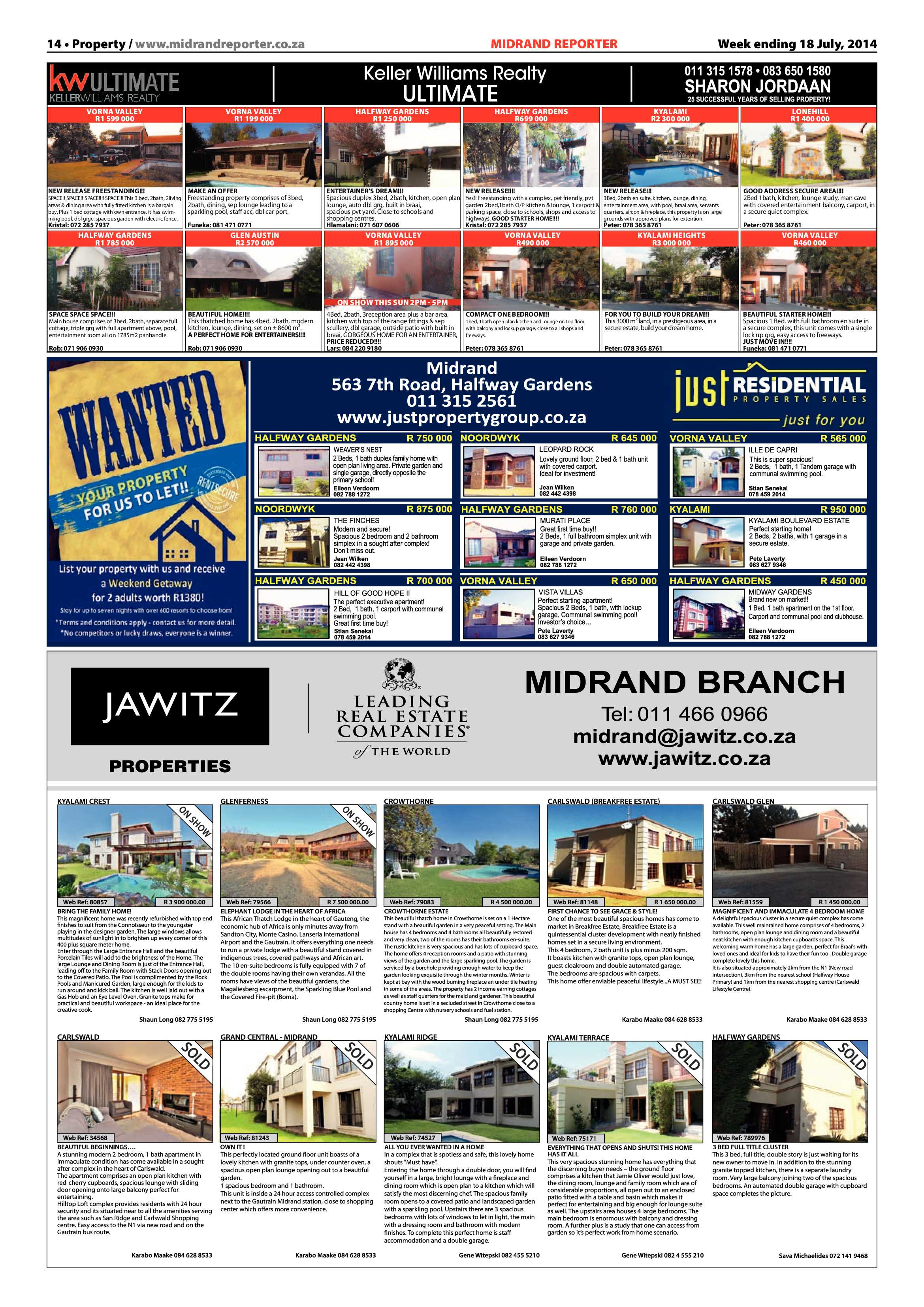 Midrand Reporter 18 July 2014 page 14