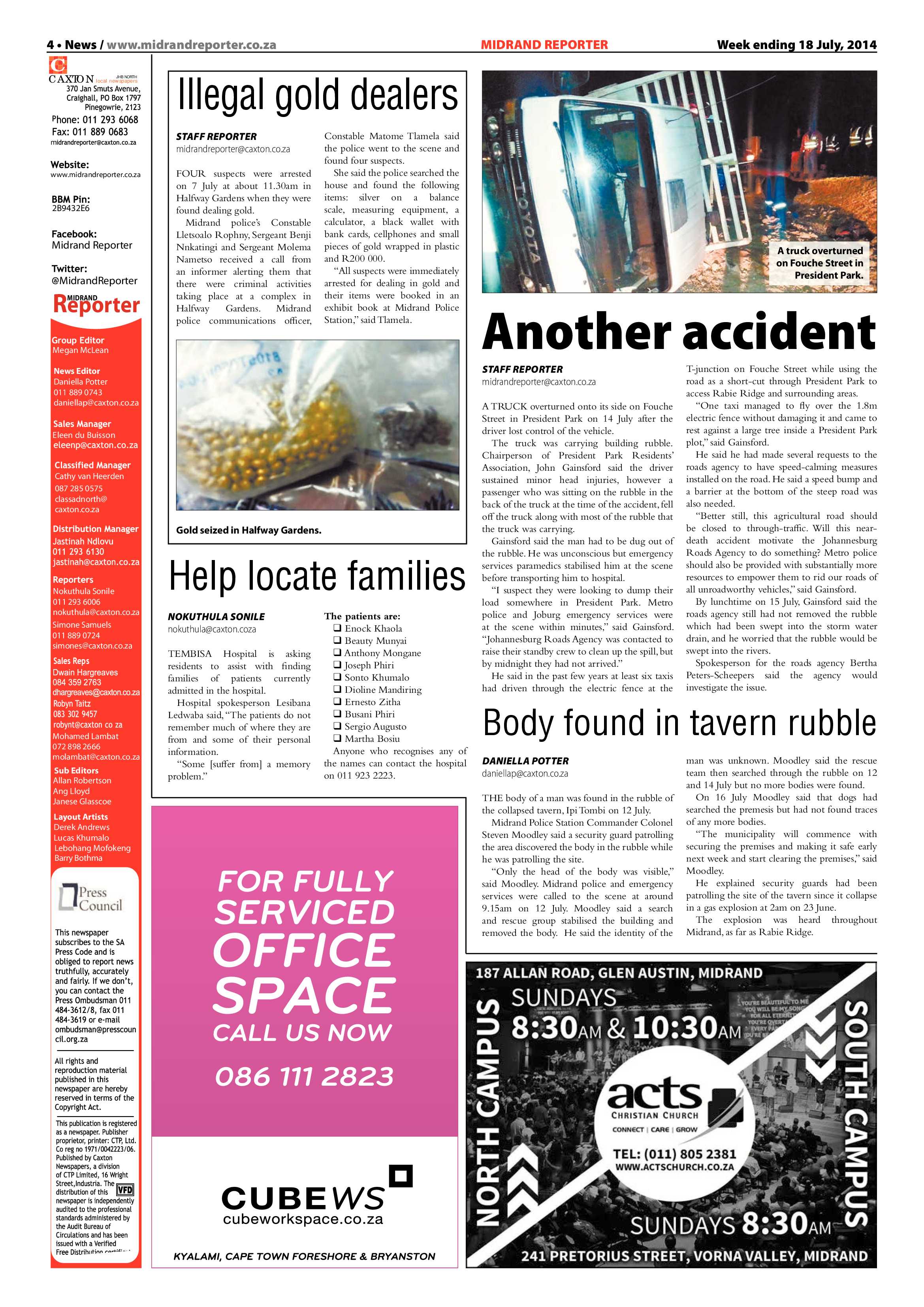 Midrand Reporter 18 July 2014 page 4